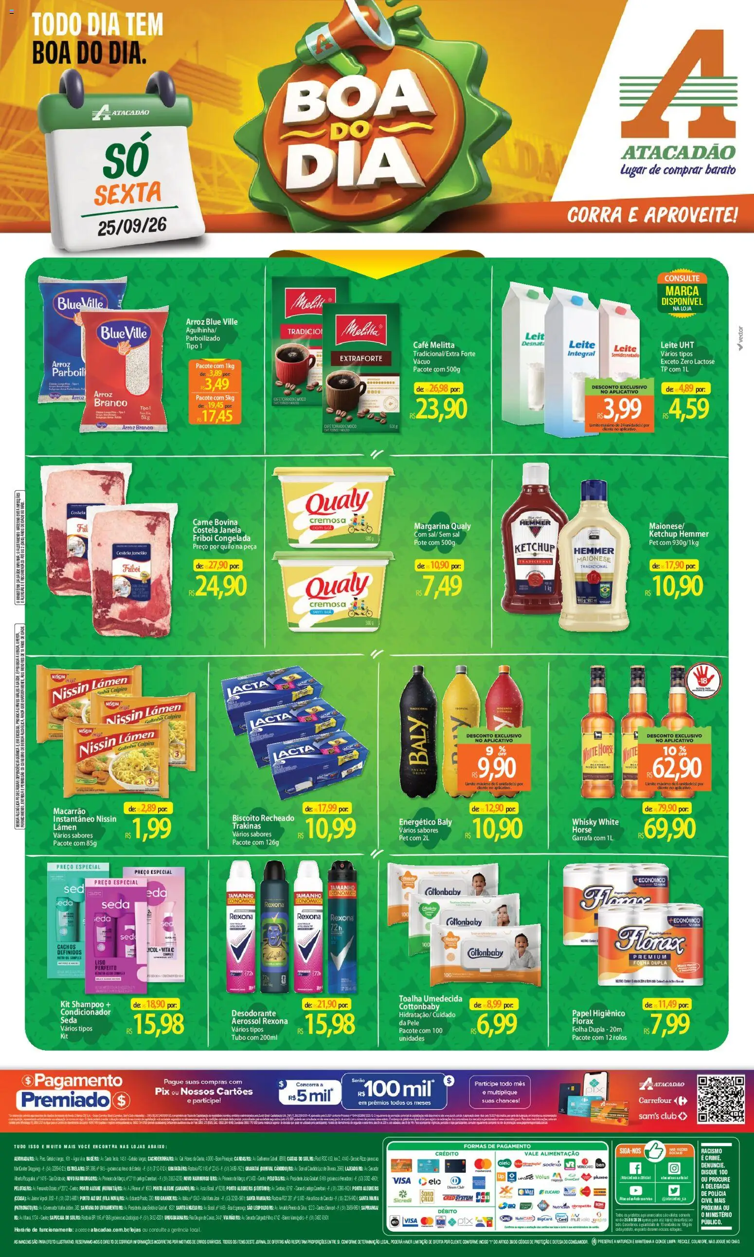 Pré-Visualização do folheto "Atacadão ofertas - RS" da loja Atacadão válido a partir de 25/09/2026