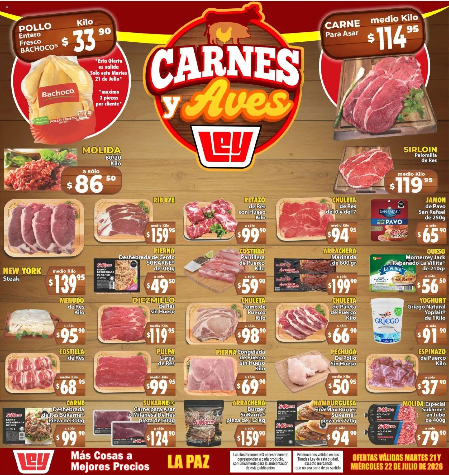 Vista previa las ofertas de la tienda Casa Ley - Casa Ley folleto Carnes y Aves desde el 21/07/2026 