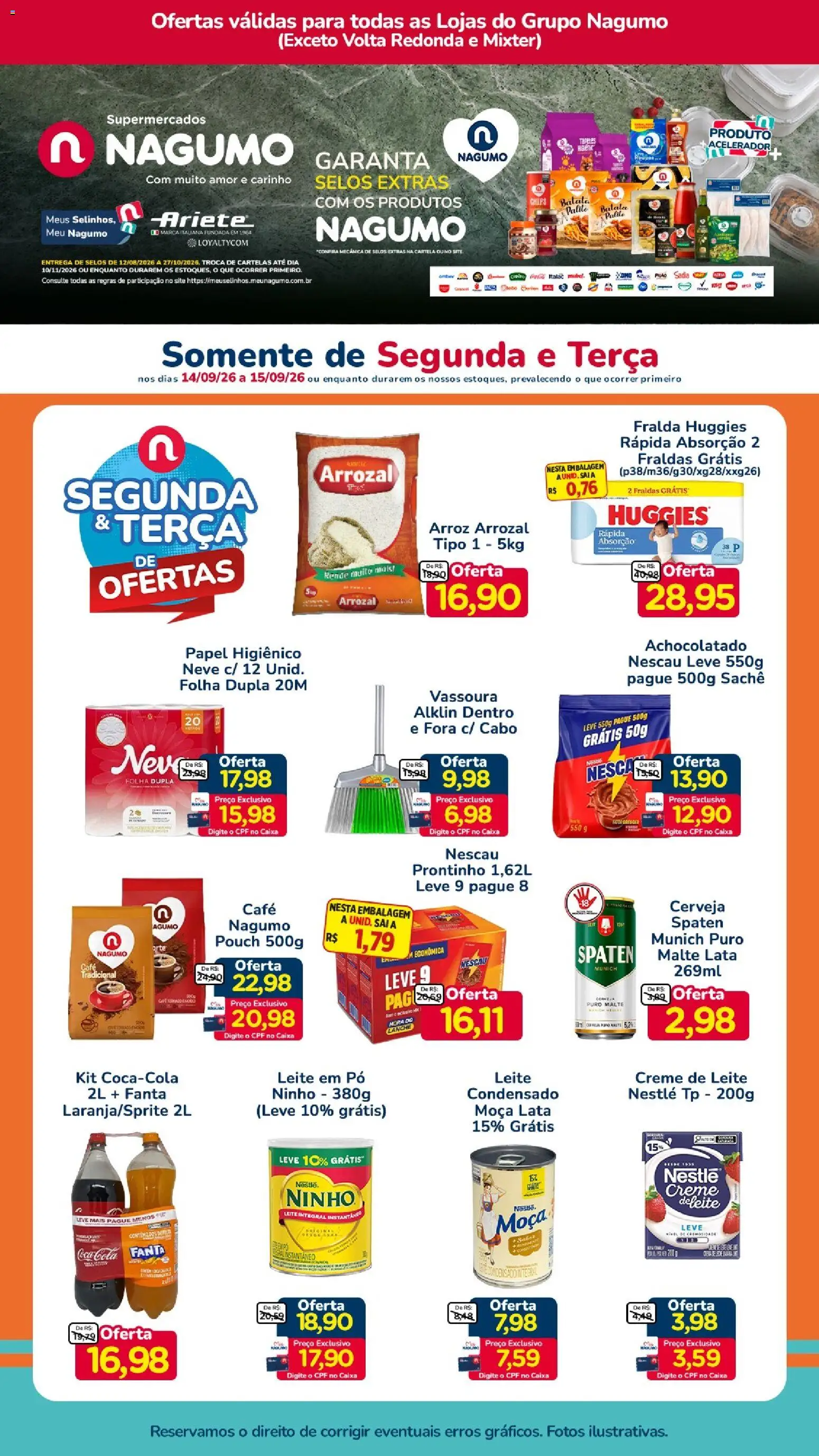Pré-Visualização do folheto "Nagumo ofertas Segunda e Terça" da loja Nagumo válido a partir de 14/09/2026
