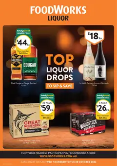 Preview of catalogue Foodworks catalogue Liquor VIC from shop Foodworks valid 07/10/2026