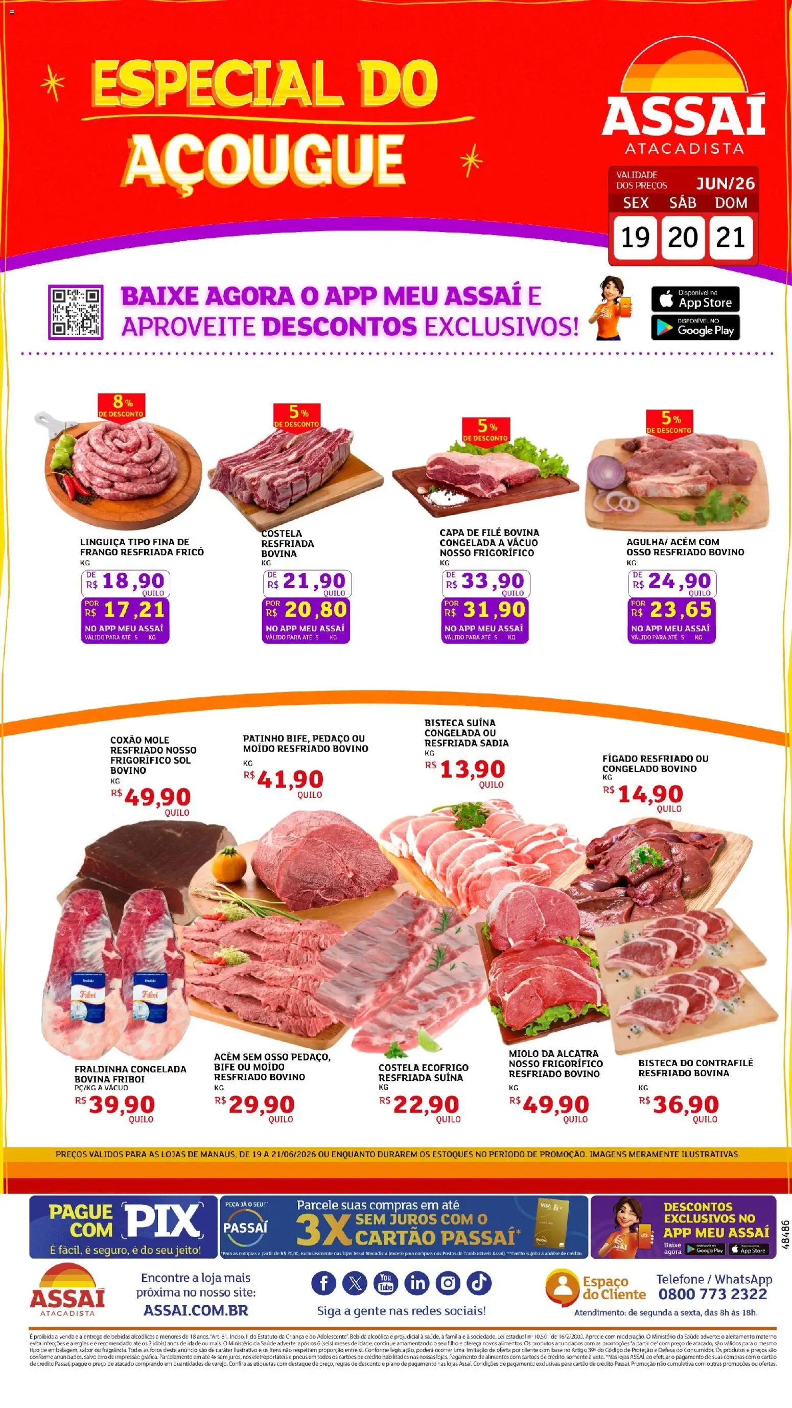 Pré-Visualização do folheto "Assaí Atacadista ofertas - AM" da loja Assaí Atacadista válido a partir de 19/06/2026