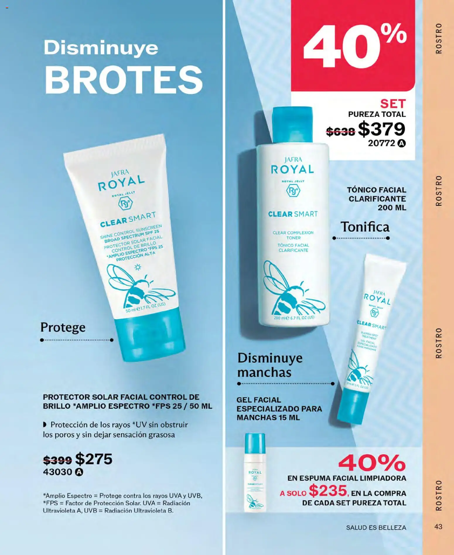 Vista previa las ofertas de la tienda JAFRA - JAFRA catálogo desde el 01/10/2026 - Protector solar, Uva, Toner, Espuma, Brillo