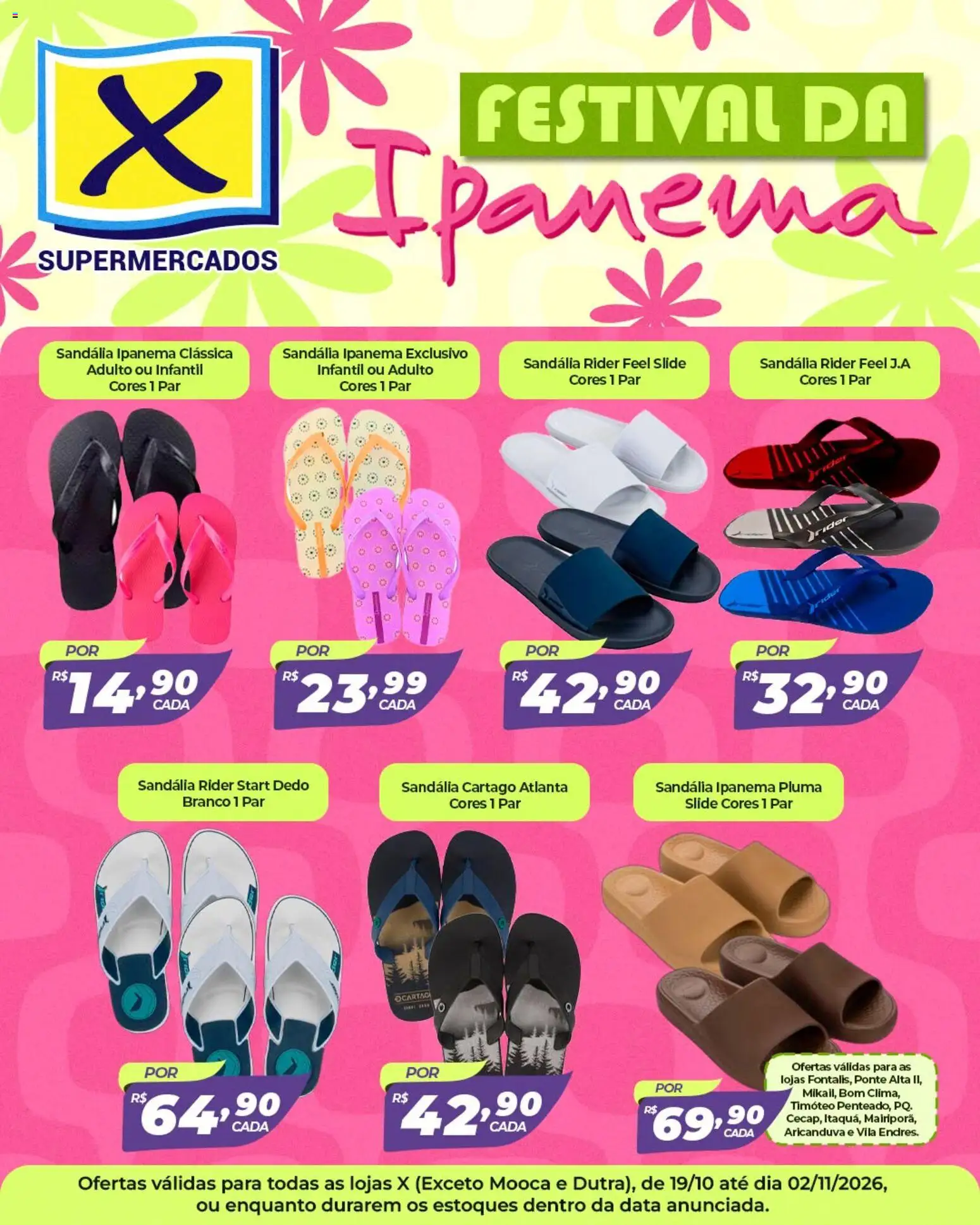 Pré-Visualização do folheto "X Supermercados ofertas Ipanema" da loja X Supermercados válido a partir de 19/10/2026