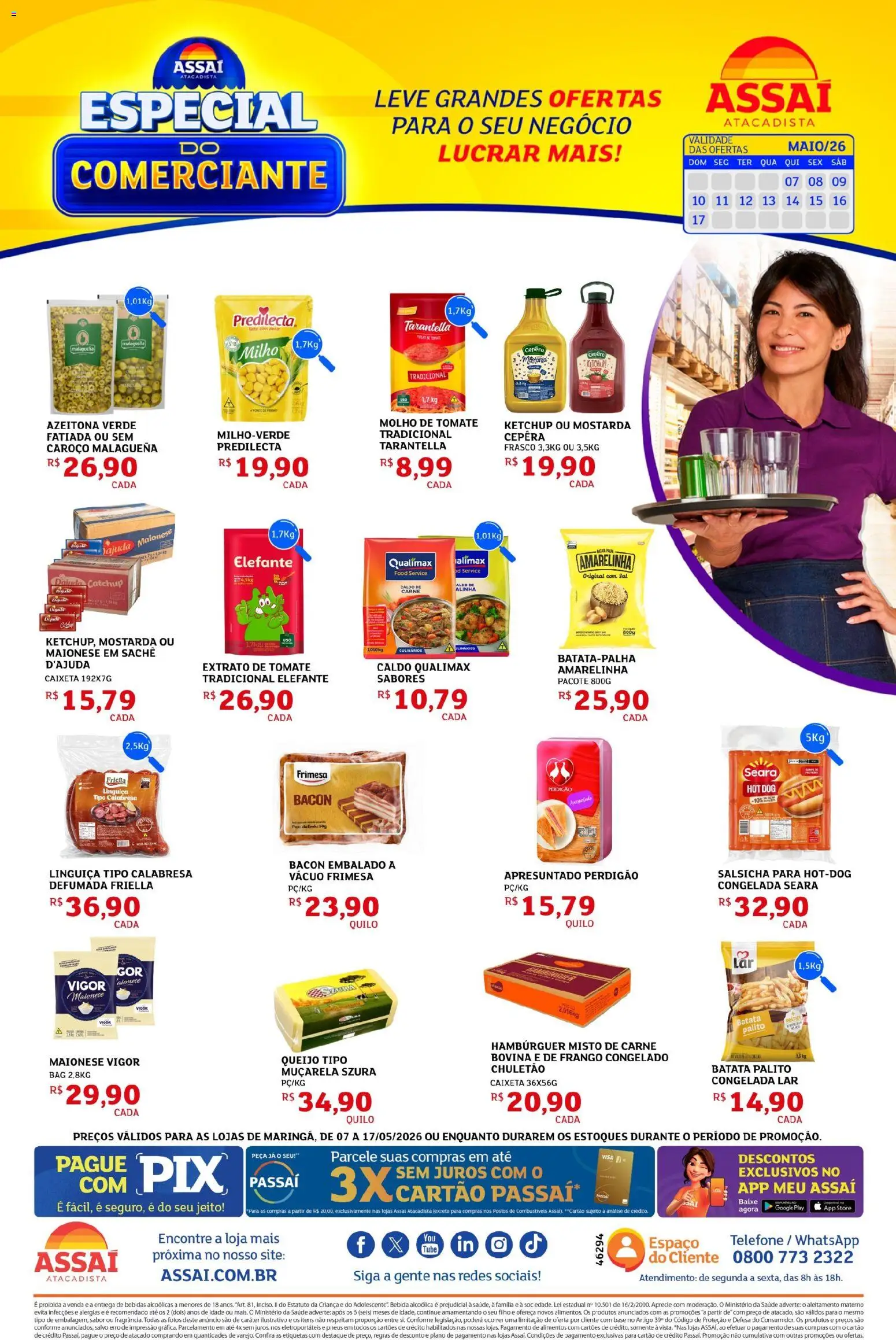 Pré-Visualização do folheto "Assaí Atacadista ofertas - PR" da loja Assaí Atacadista válido a partir de 07/05/2026