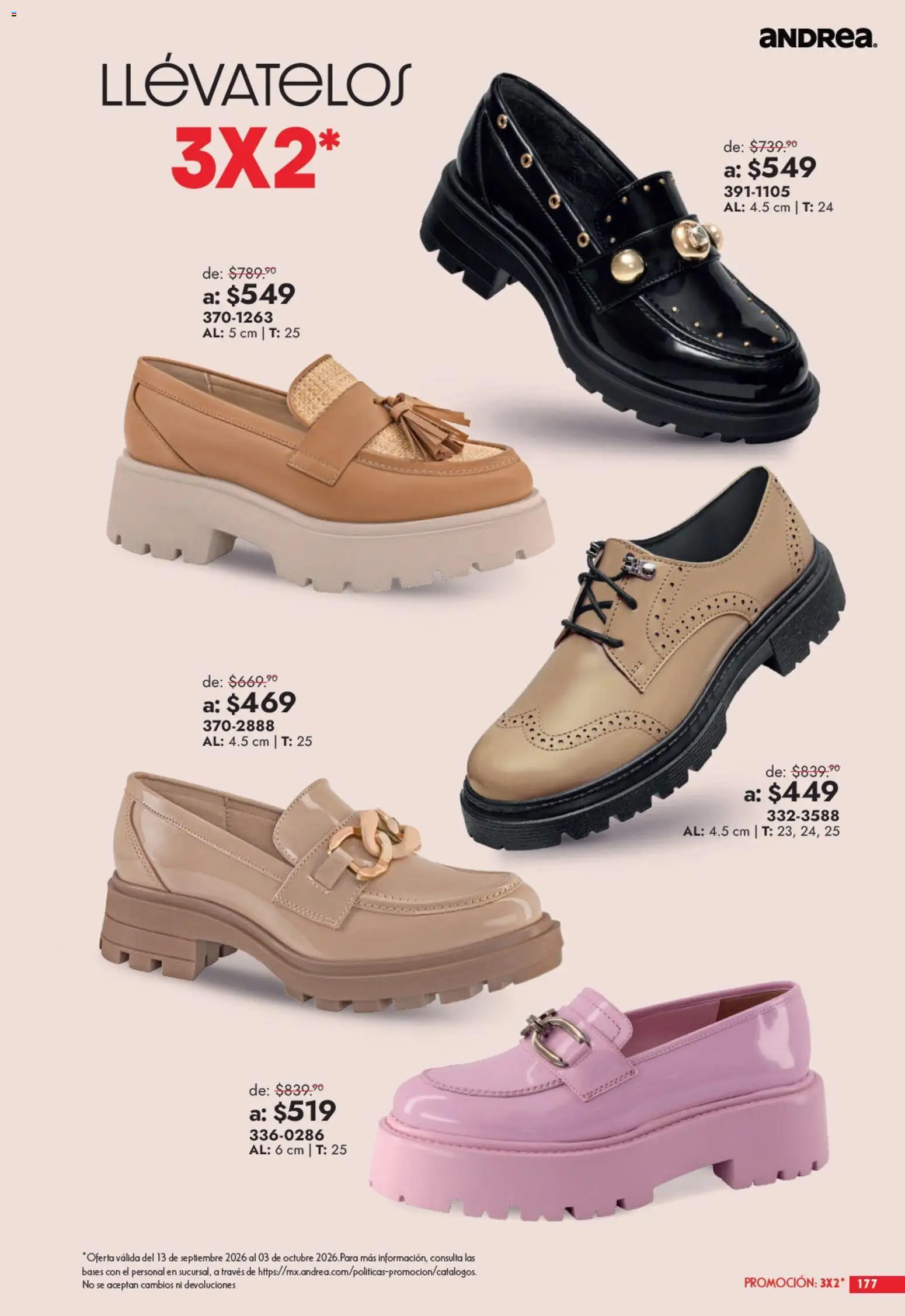 Vista previa las ofertas de la tienda Andrea - Andrea catálogo Outlet desde el 13/09/2026 