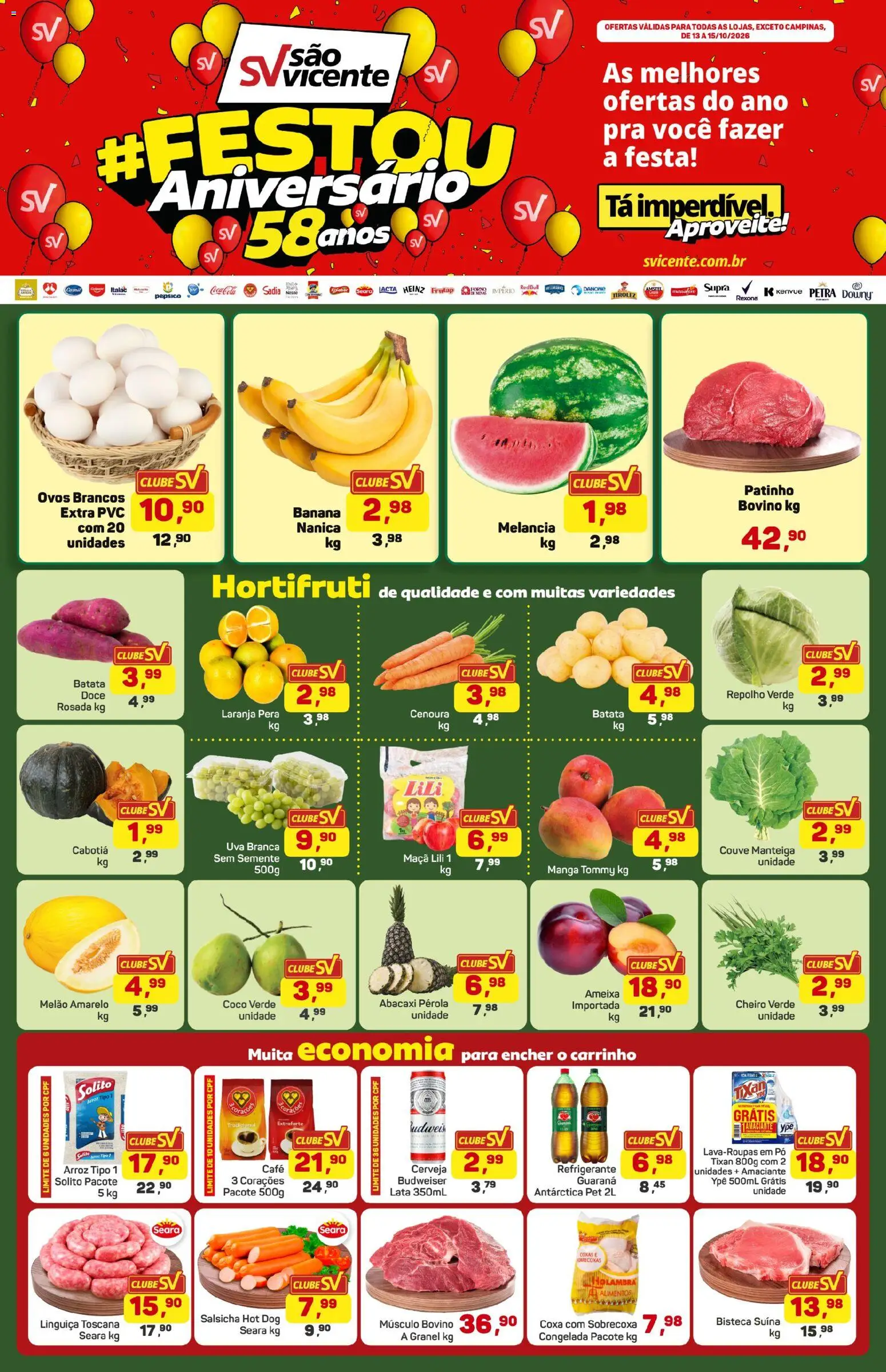Pré-Visualização do folheto "Supermercados São Vicente - Ofertas da semana" da loja Supermercados São Vicente válido a partir de 13/10/2026
