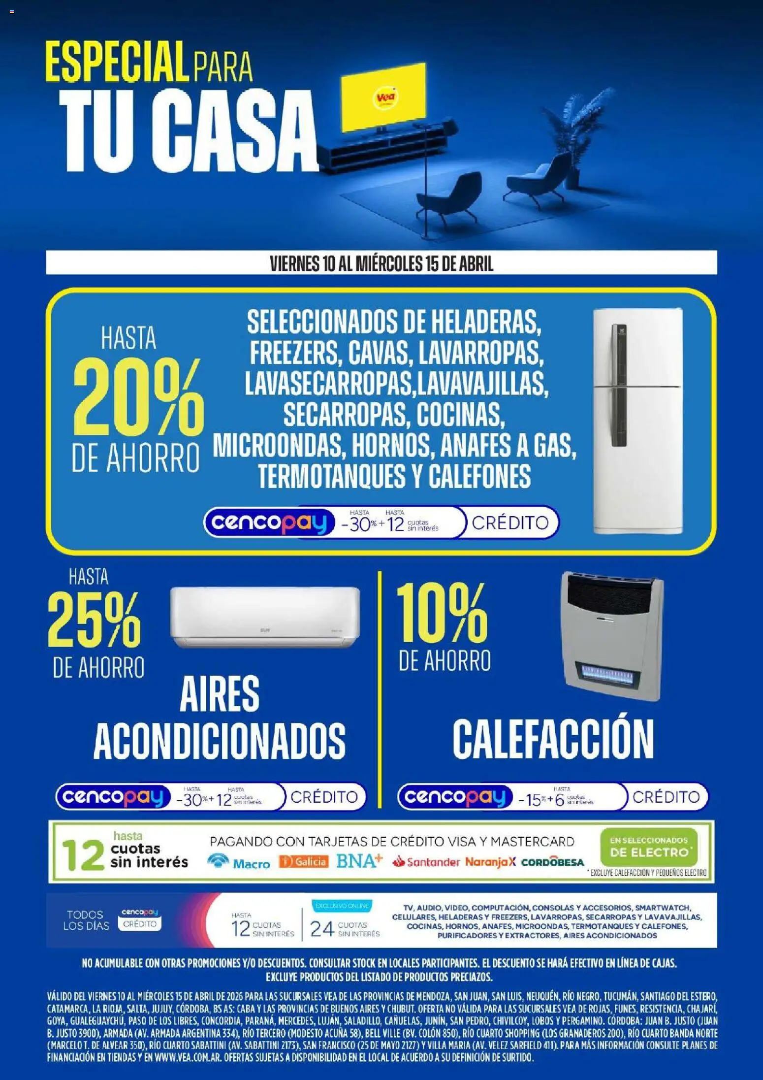 Vista previa del folleto de la tienda Vea válido desde el 10/04/2026 - Secarropas