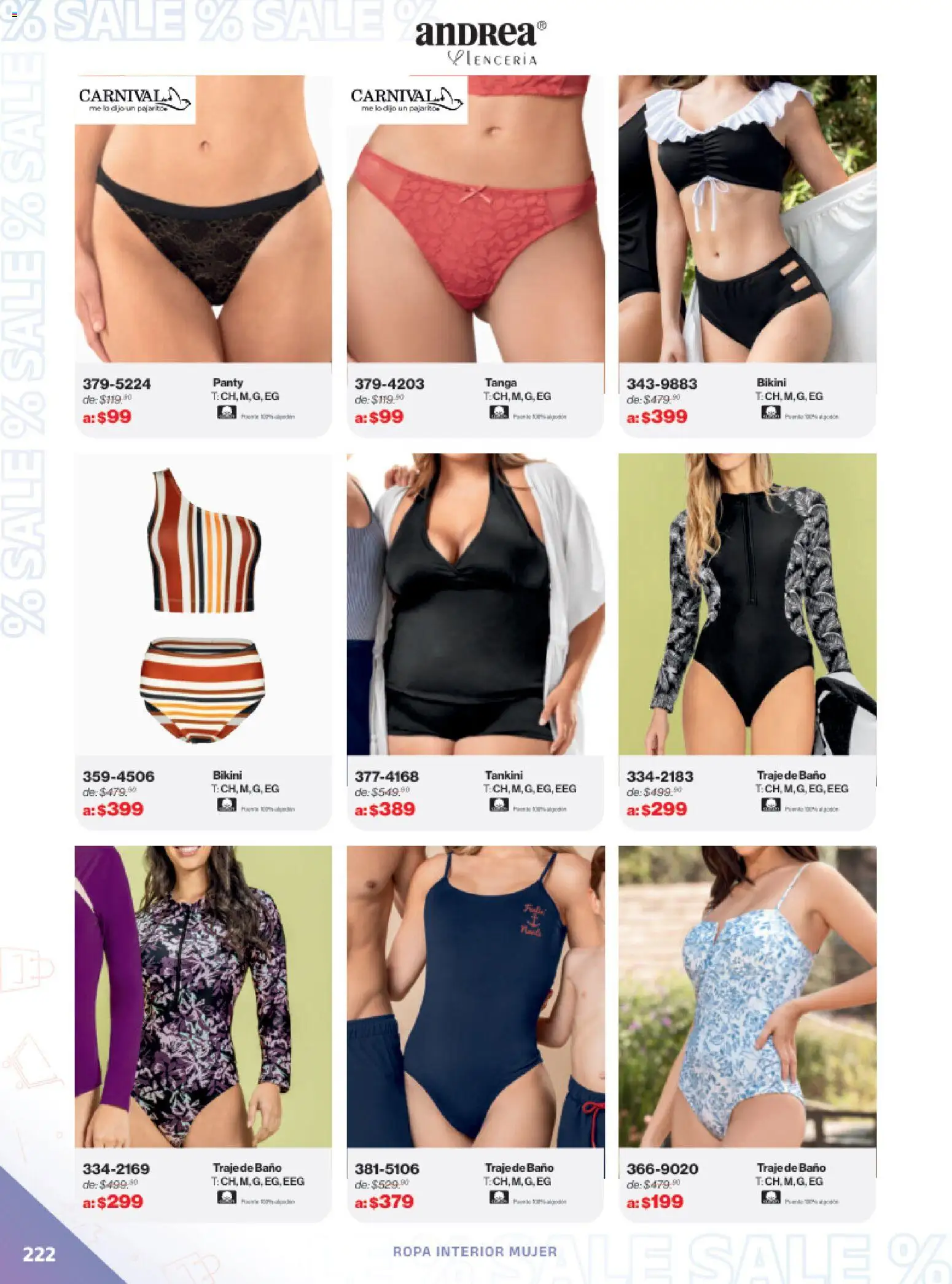 Vista previa las ofertas de la tienda Andrea - Catálogo Outlet desde el 21/12/2025 - Baño, Ropa, Traje de baño, Traje, Bikini, Ropa interior
