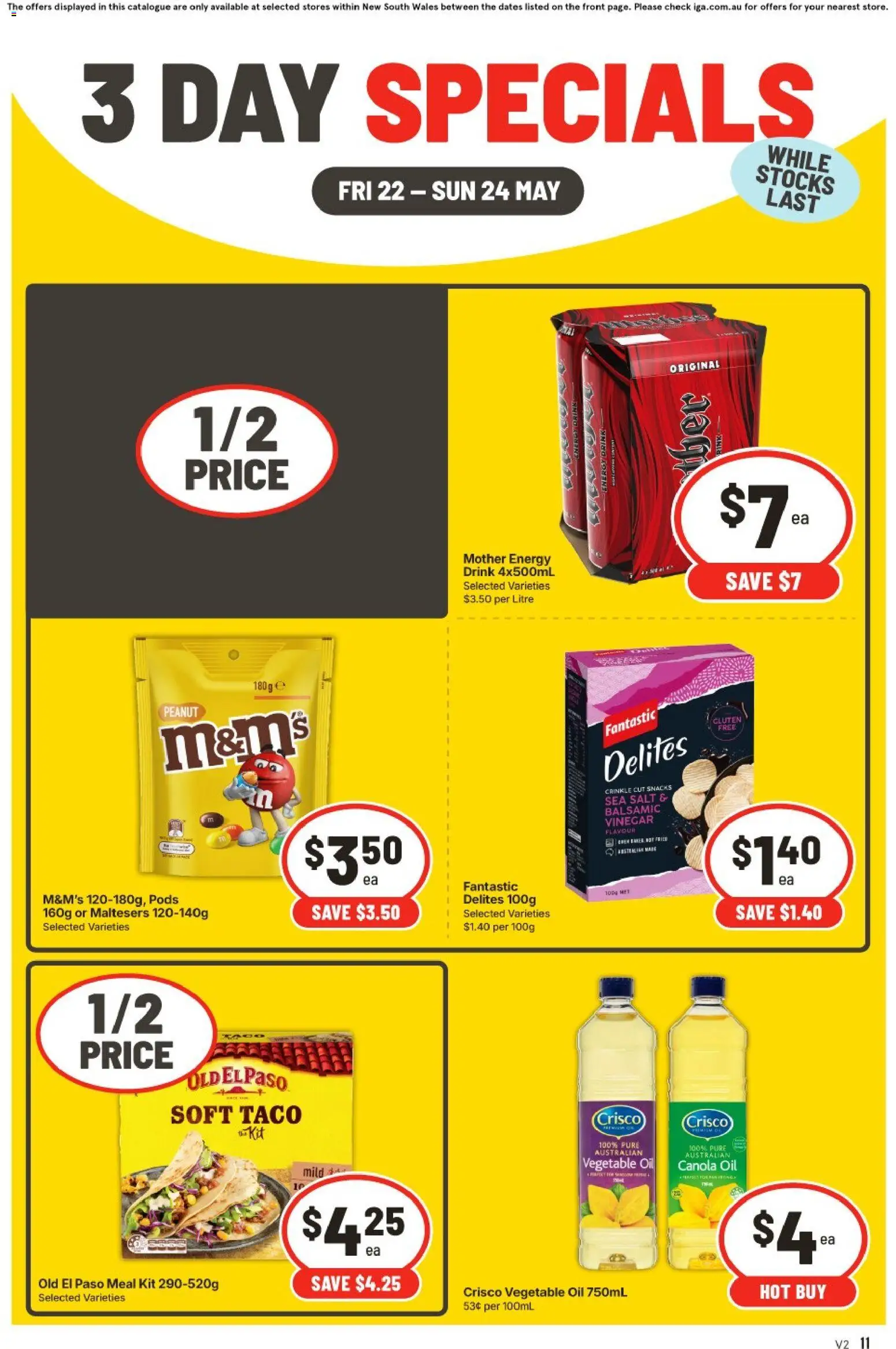 Preview of catalogue IGA 3 Day Specials - NSW Medium V2 from shop IGA valid 22/05/2026