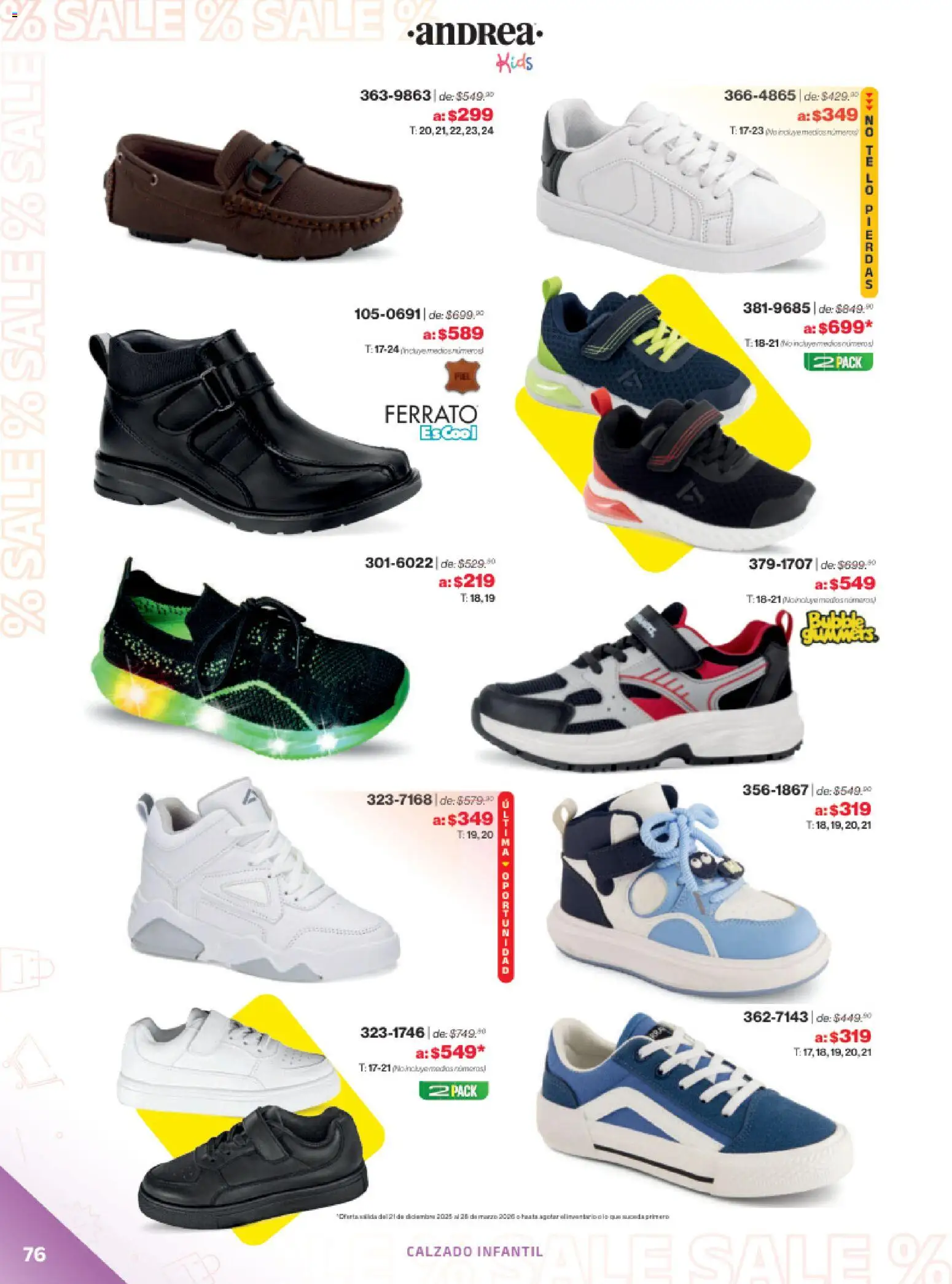 Vista previa las ofertas de la tienda Andrea - Catálogo Outlet desde el 21/12/2025 