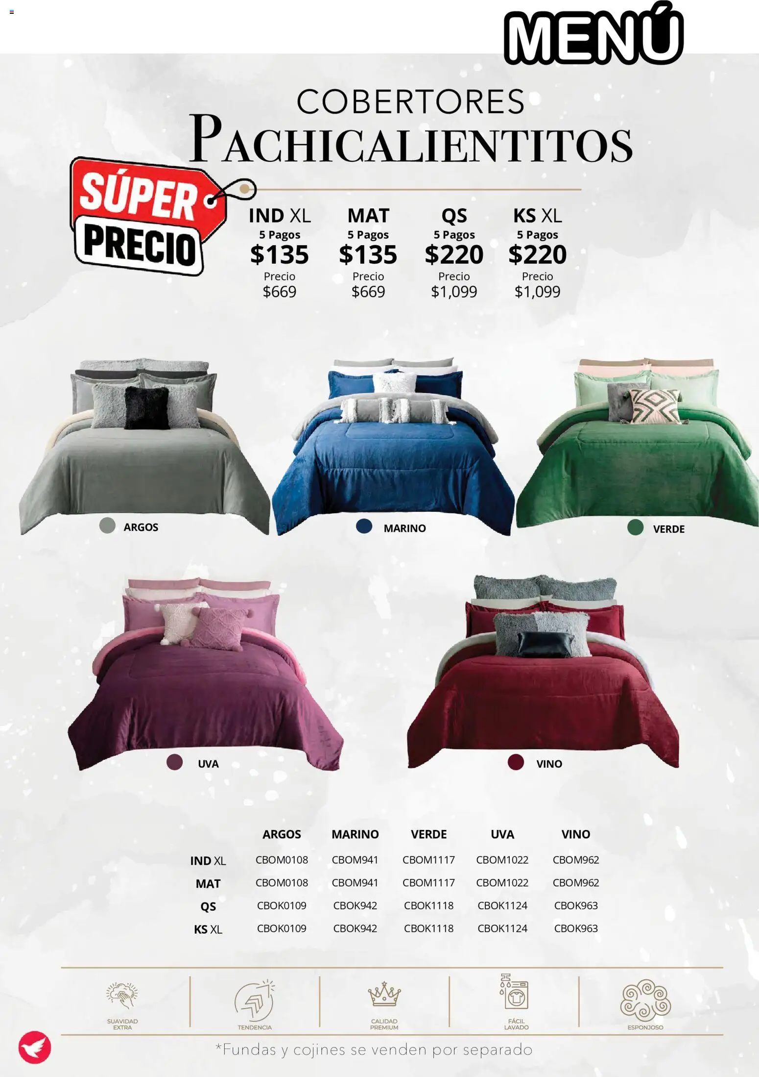 Vista previa las ofertas de la tienda Colchas Concord - Colchas Concord catálogo Colección Cobertor desde el 01/08/2026 