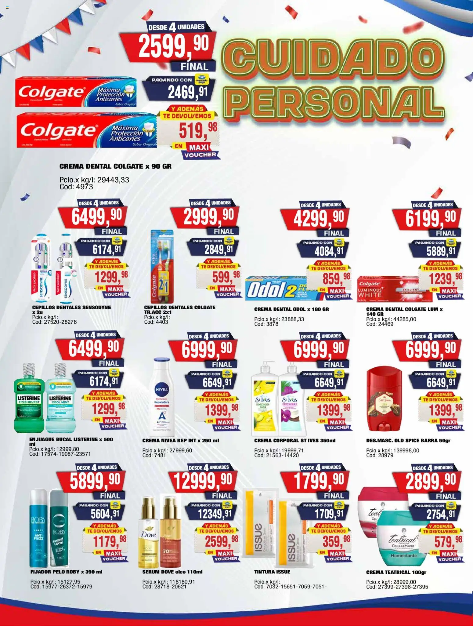 Vista previa del folleto de la tienda Maxiconsumo válido desde el 10/08/2026 - Té, Body, Serum, Crema, Tintura, Enjuague bucal, Listerine, Fijador