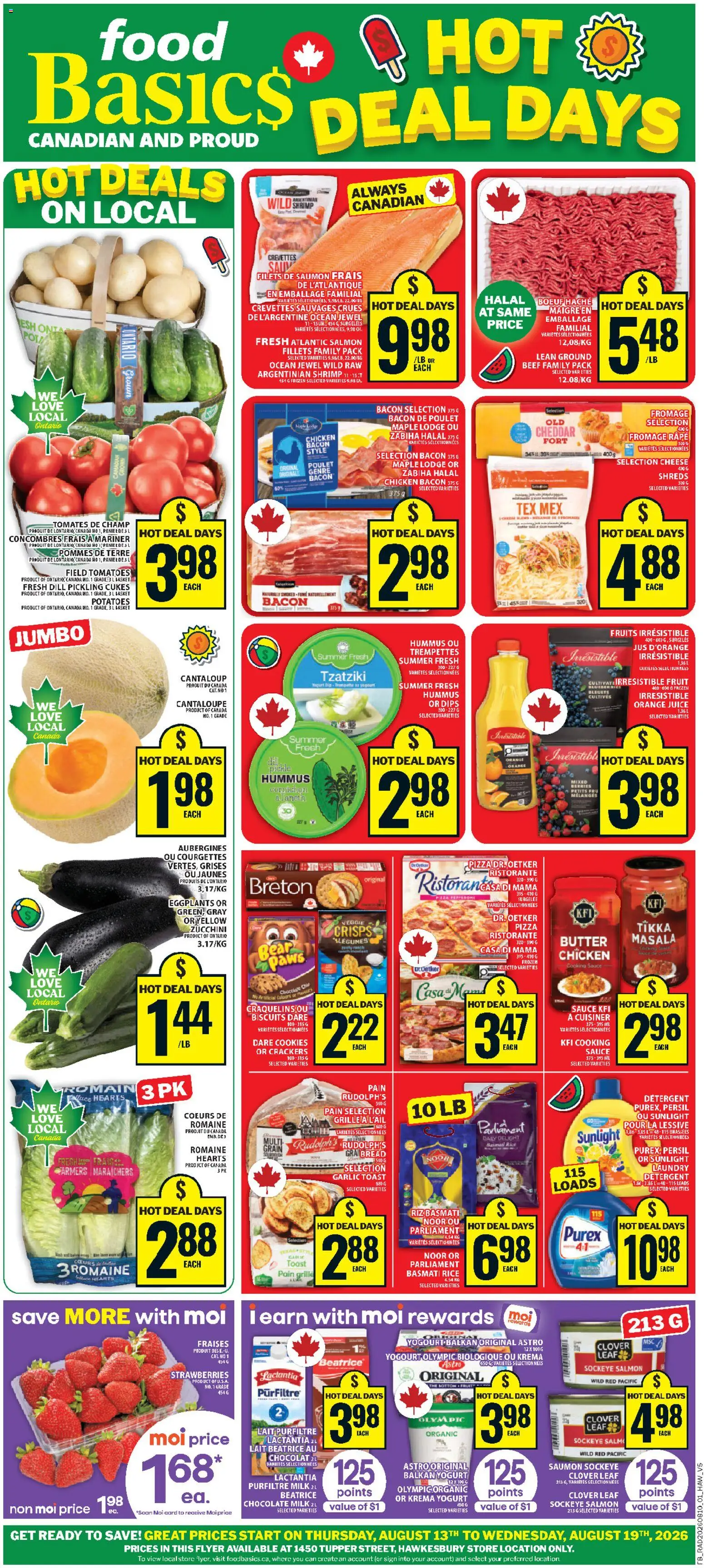 Preview of leaflet Food Basics weekly flyer / circulaire from shop Food Basics is valid from Aug 13, 2026
