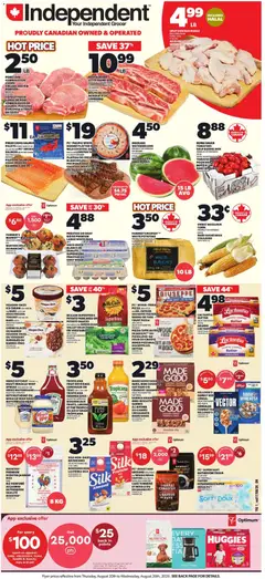 Un aperçu du dépliant Independent Grocer weekly flyer / circulaire du magasin Independent Grocer est valide à partir 20 août 2026