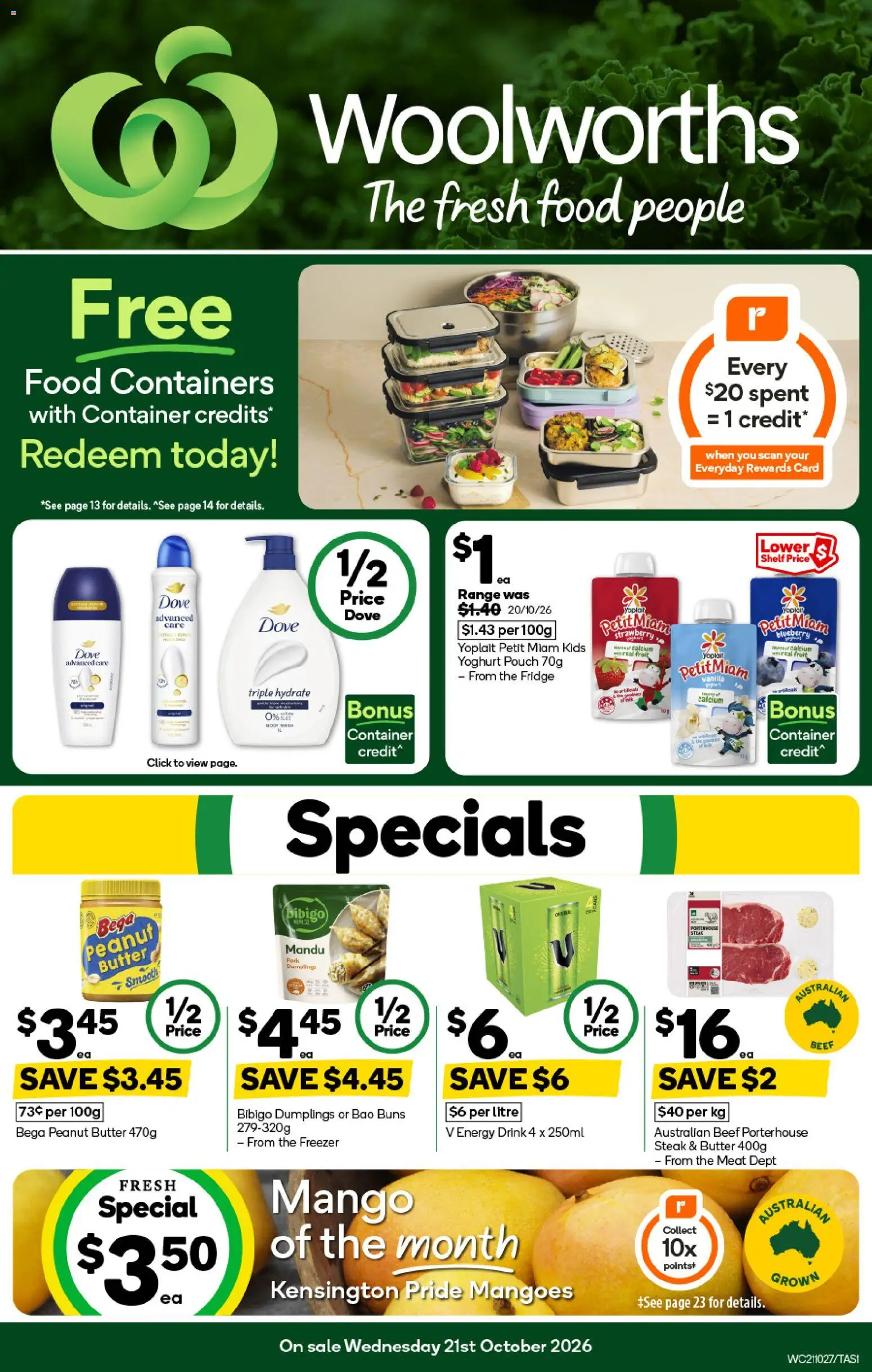 Preview of catalogue Woolworths catalogue TAS from shop Woolworths valid 21/10/2026
