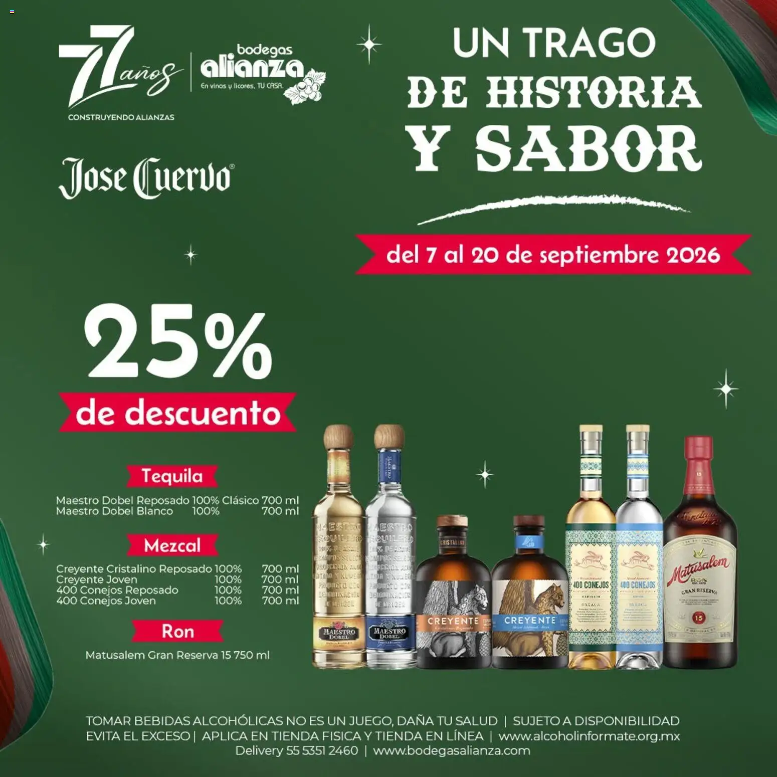 Vista previa las ofertas de la tienda Bodegas Alianza - Bodegas Alianza Aprovecha las promociones de temporada desde el 07/09/2026 