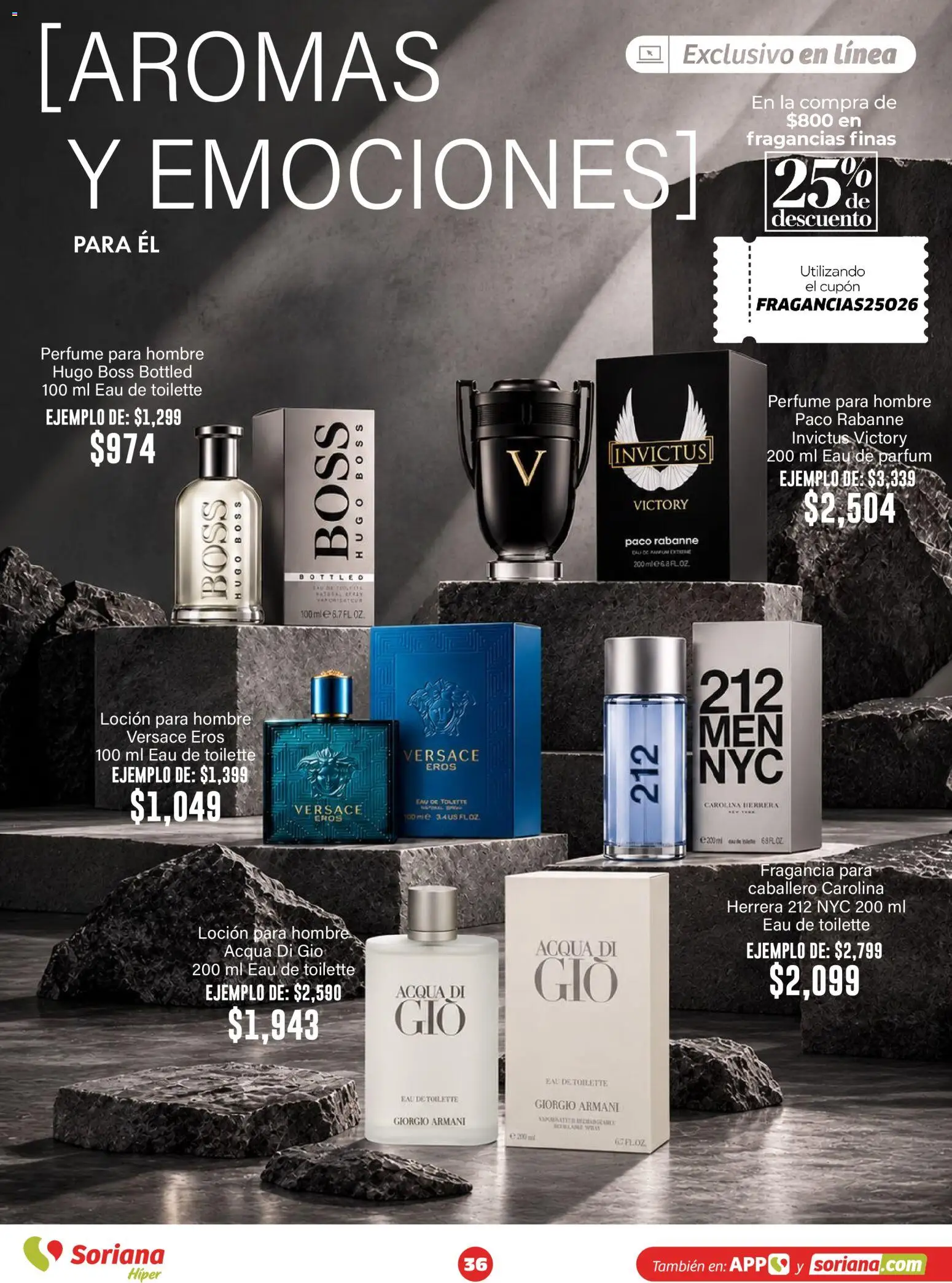 Vista previa las ofertas de la tienda Soriana - Soriana Híper - Modo #Glowing desde el 30/09/2026 - Perfume, Eau de toilette, Fragancia, Loción