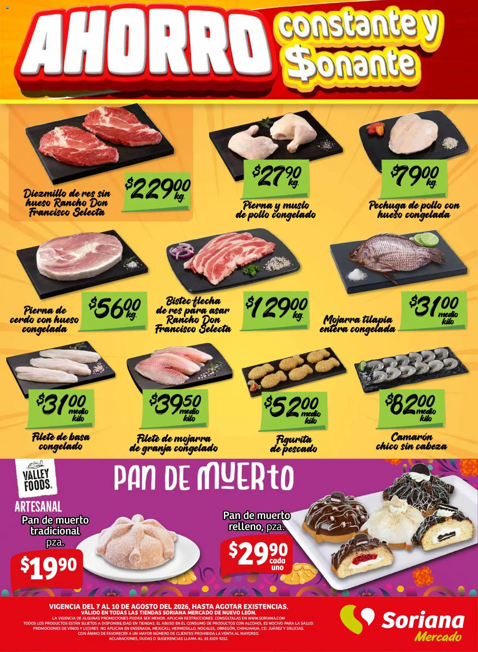 Vista previa las ofertas de la tienda Soriana - Soriana Fin de Semana Mercado: Nuevo León desde el 07/08/2026 