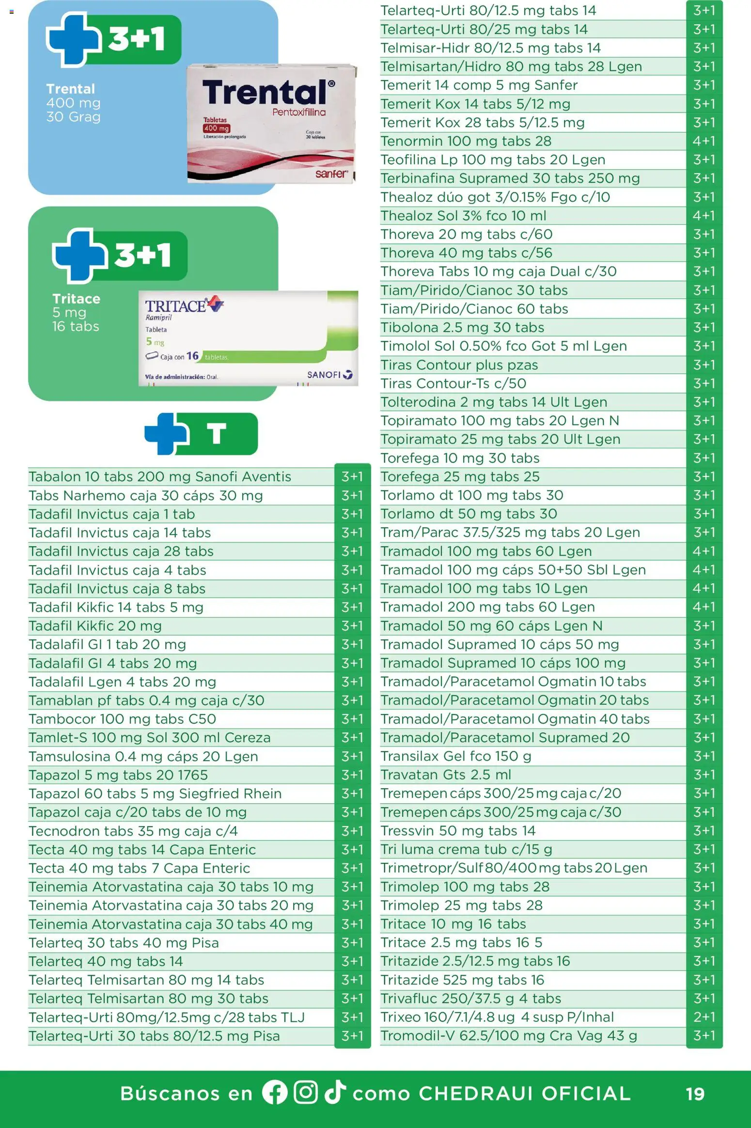 Vista previa las ofertas de la tienda Chedraui - Chedraui folleto Plan de farmacia desde el 01/07/2026 