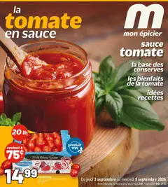 Preview of leaflet Metro circulaire - Cahier Sauce tomate from shop Metro is valid from Sep 03, 2026