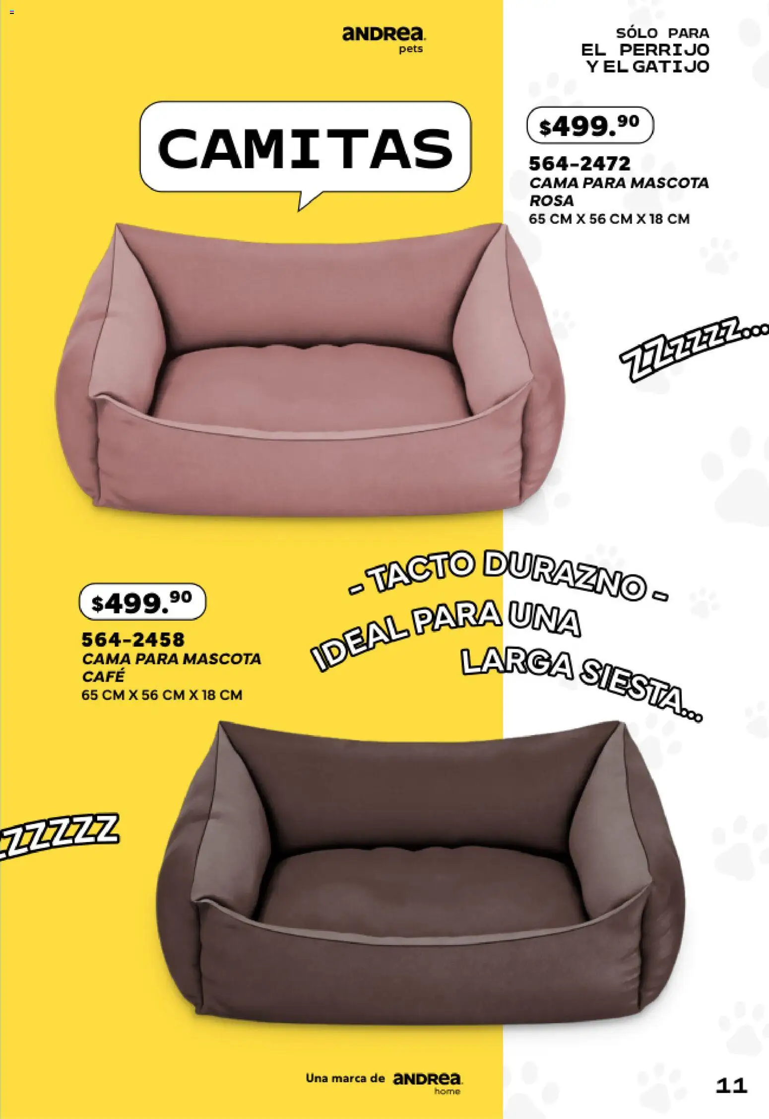 Vista previa las ofertas de la tienda Andrea - Andrea catálogo Pets desde el 24/05/2026 - Café, Durazno, Cama
