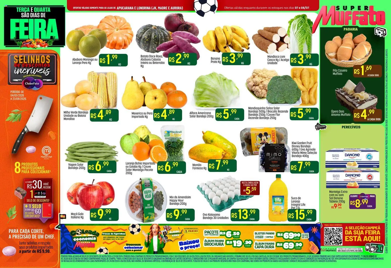 Pré-Visualização do folheto "Super Muffato ofertas Feira e Carne" da loja Super Muffato válido a partir de 07/07/2026 - Amendoim, Pão, Abóbora, Doce, Pera, Beterraba, Salsa, Milho verde