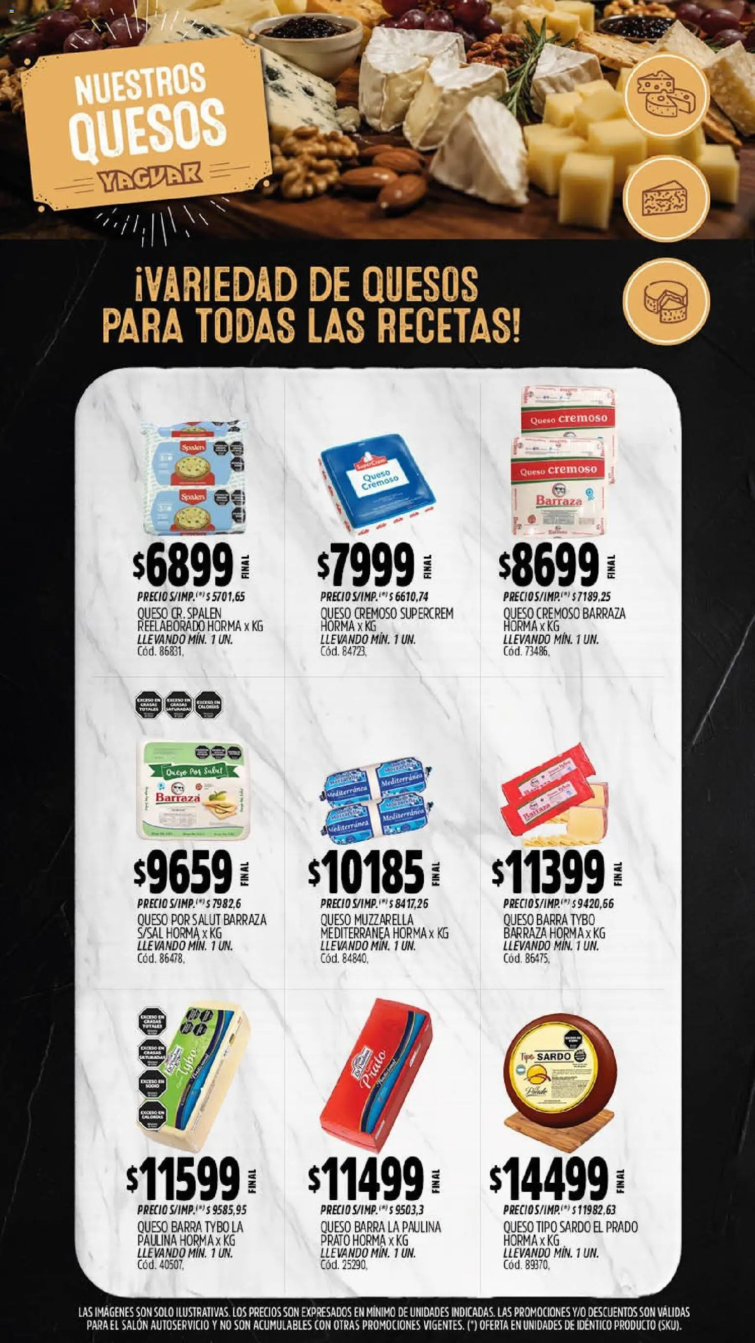 Vista previa del folleto de la tienda Yaguar válido desde el 07/09/2026 - Queso, Muzzarella