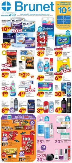 Un aperçu du dépliant Brunet weekly flyer / circulaire du magasin Brunet est valide à partir 29 oct. 2026
