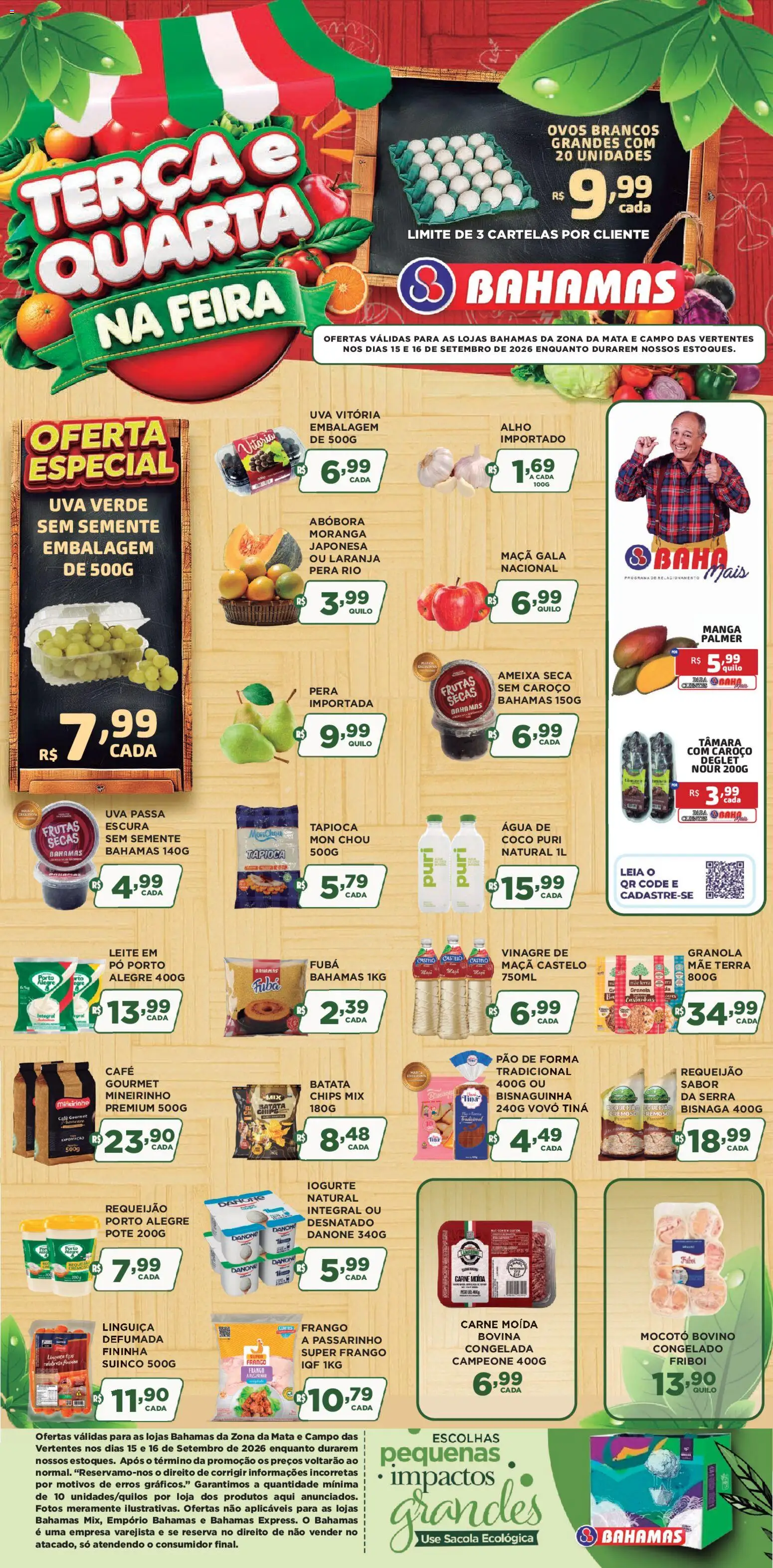 Pré-Visualização do folheto "Bahamas Supermercados ofertas Terça e Quarta na Feira" da loja Bahamas Supermercados válido a partir de 15/09/2026