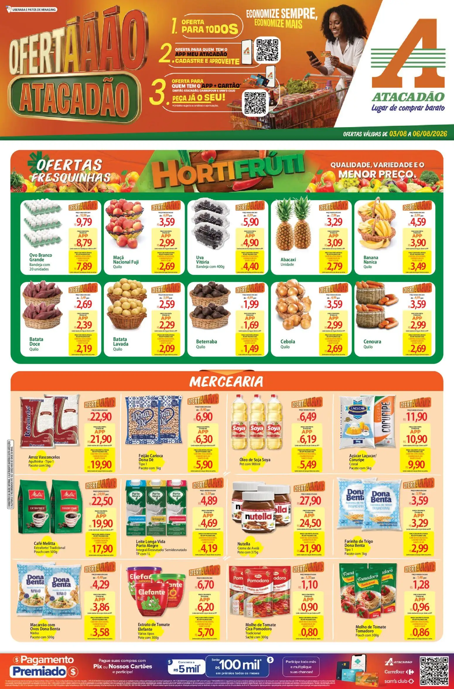Pré-Visualização do folheto "Atacadão ofertas - MG" da loja Atacadão válido a partir de 03/08/2026