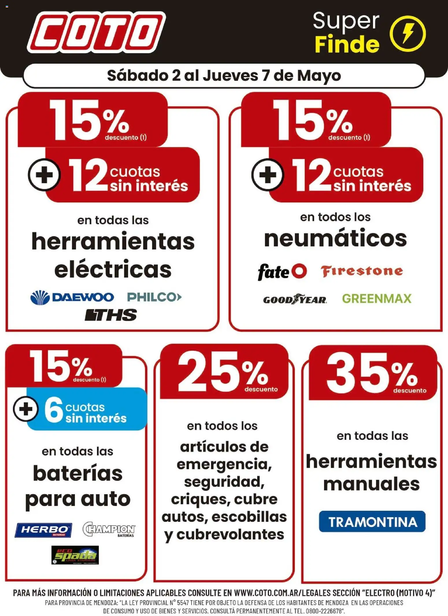 Vista previa del folleto de la tienda Coto válido desde el 02/05/2026 - Neumáticos, Herramientas
