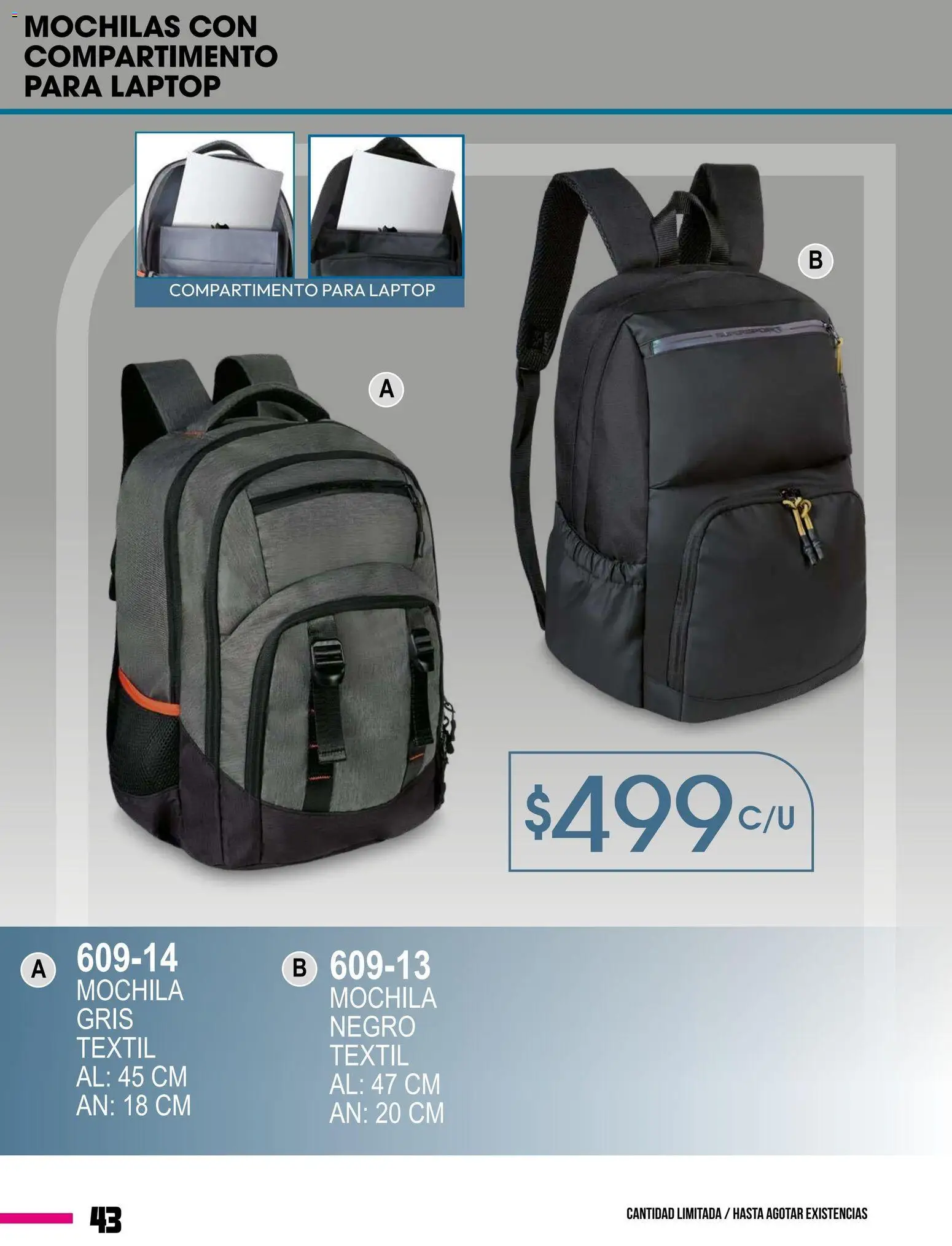 Vista previa las ofertas de la tienda Cklass - Catálogo Especial Supersport Caballero desde el 08/01/2026 - Laptop, Mochila