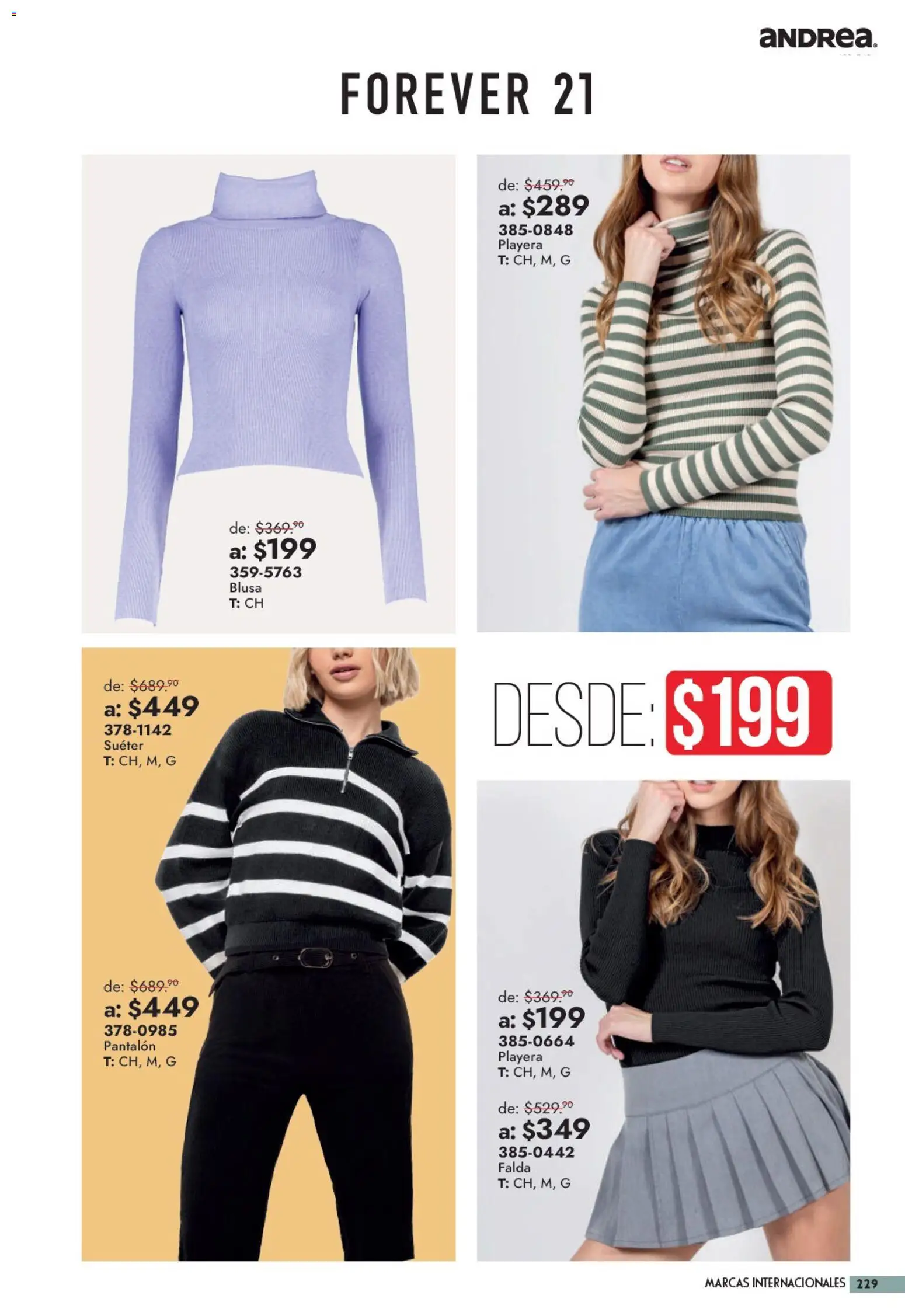 Vista previa las ofertas de la tienda Andrea - Andrea catálogo Outlet desde el 13/09/2026 
