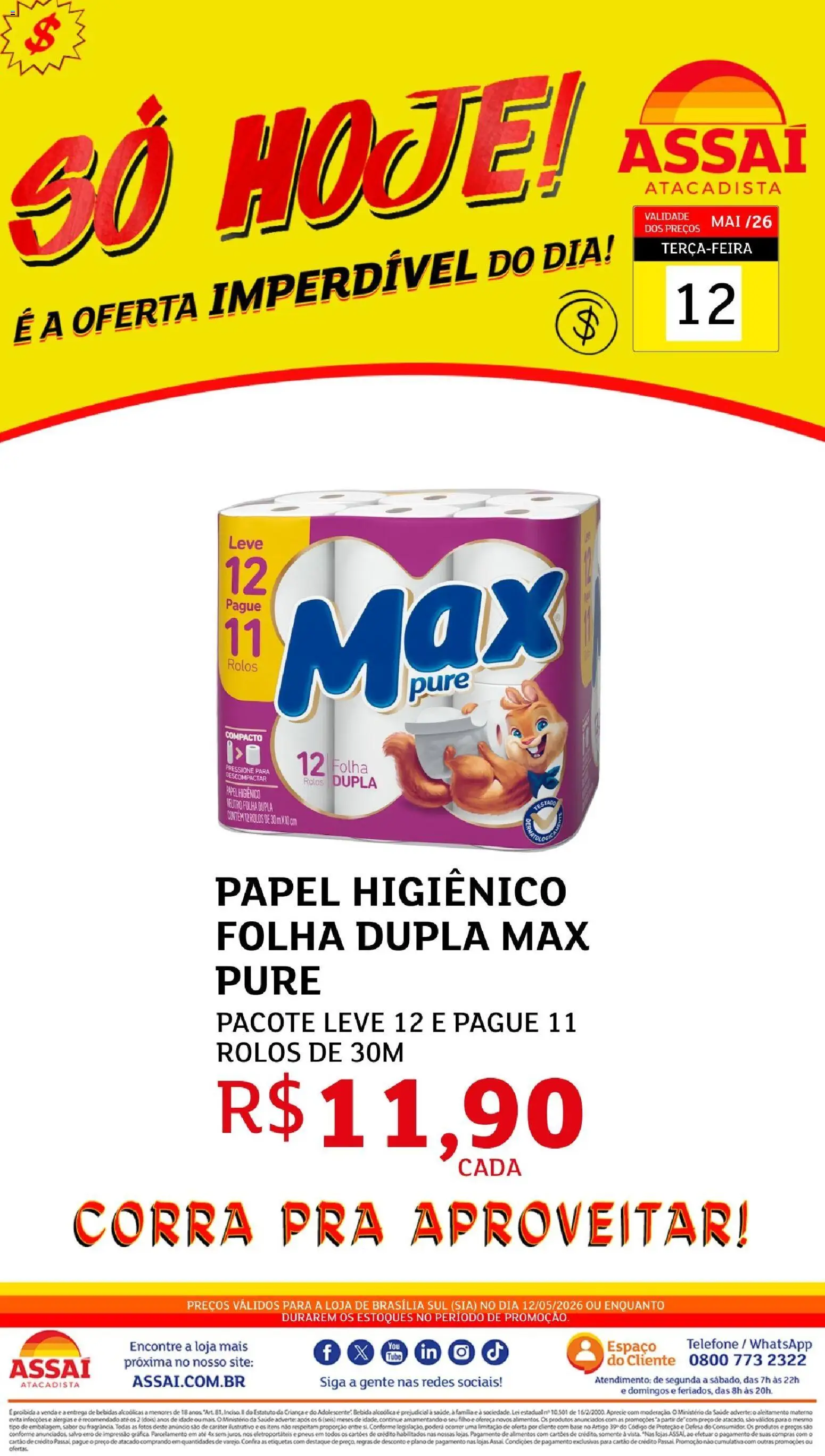 Pré-Visualização do folheto "Assaí Atacadista ofertas - DF" da loja Assaí Atacadista válido a partir de 12/05/2026