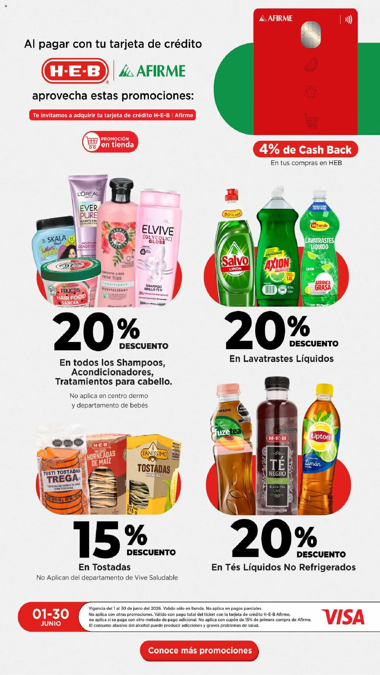 Vista previa las ofertas de la tienda H-E-B - H-E-B folleto desde el 05/06/2026 - Té, Shampoo, Alcohol, Maíz, Limón, Harina, Espuma, Brillo