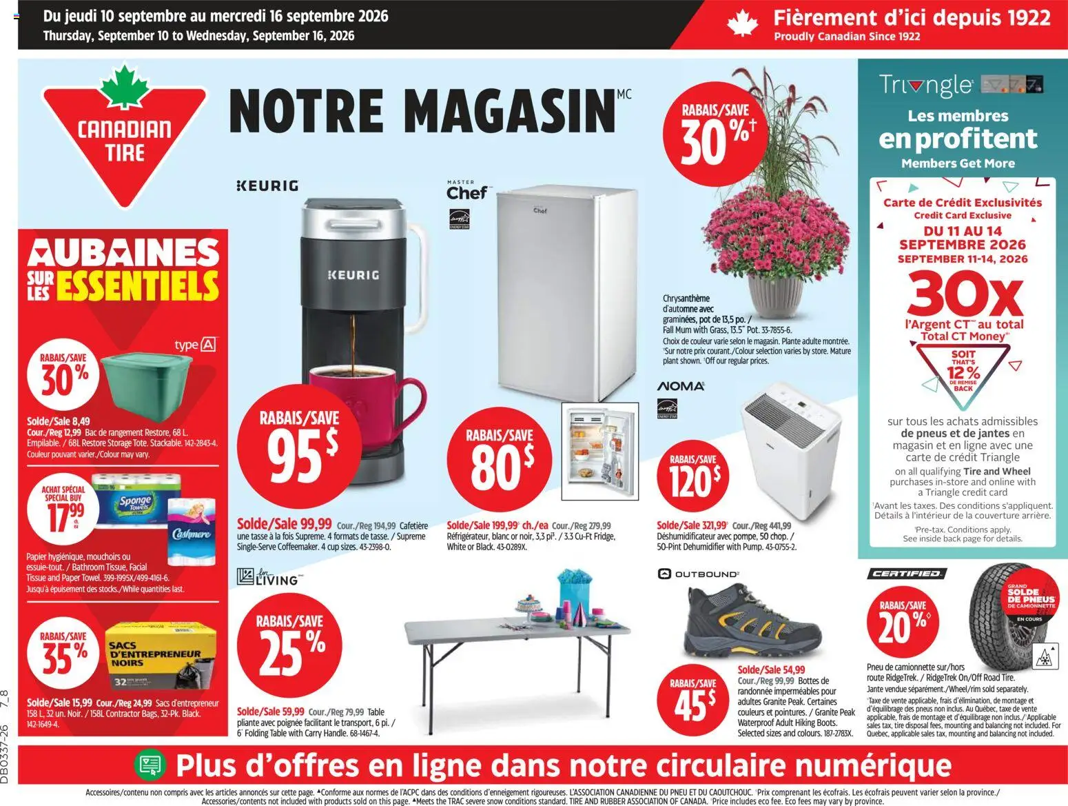Preview of leaflet Canadian Tire circulaire from shop Canadian Tire is valid from Sep 10, 2026