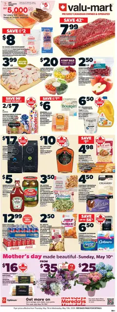 Un aperçu du dépliant Valu Mart weekly flyer du magasin Valu Mart est valide à partir 7 mai 2026