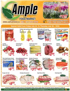 Un aperçu du dépliant Ample Food Market weekly flyer / circulaire du magasin Ample Food Market est valide à partir 24 juill. 2026