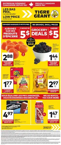 Un aperçu du dépliant Giant Tiger weekly flyer / circulaire du magasin Giant Tiger est valide à partir 1 juill. 2026