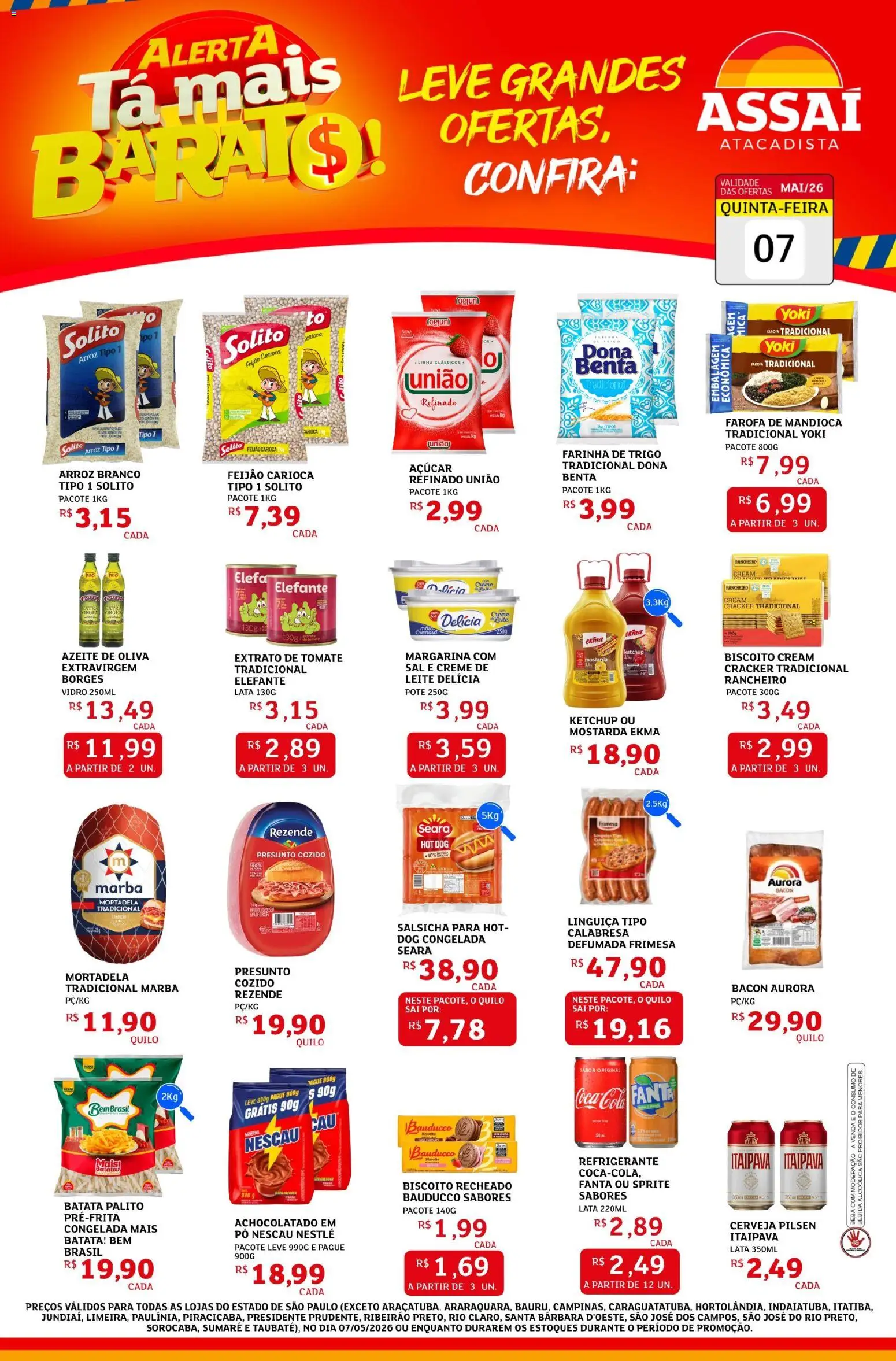 Pré-Visualização do folheto "Assaí Atacadista ofertas - SP" da loja Assaí Atacadista válido a partir de 07/05/2026