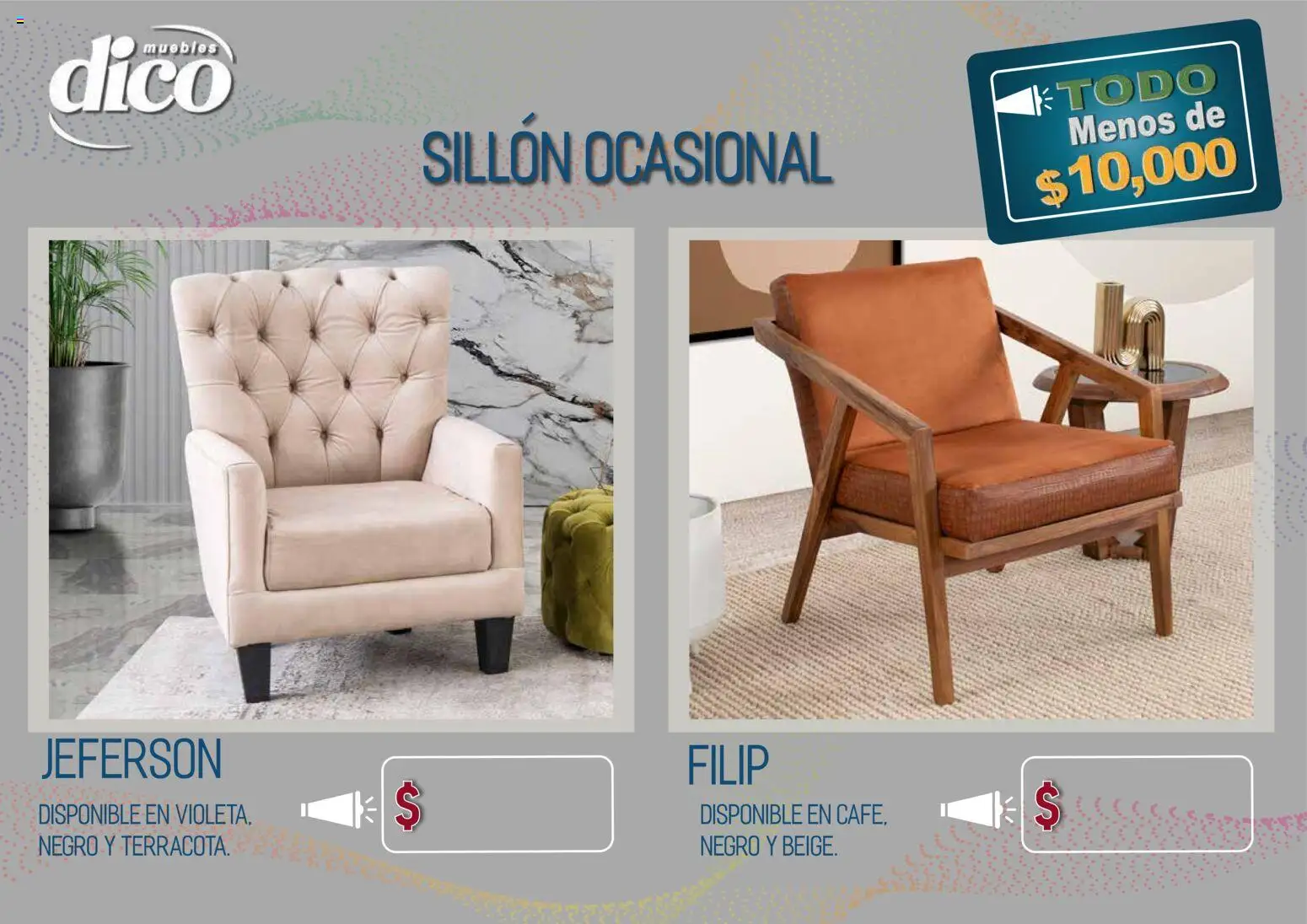 Vista previa las ofertas de la tienda Muebles Dico - Muebles Dico catálogo Todo menos de 10000 Pacifico desde el 09/04/2026 - Sillón