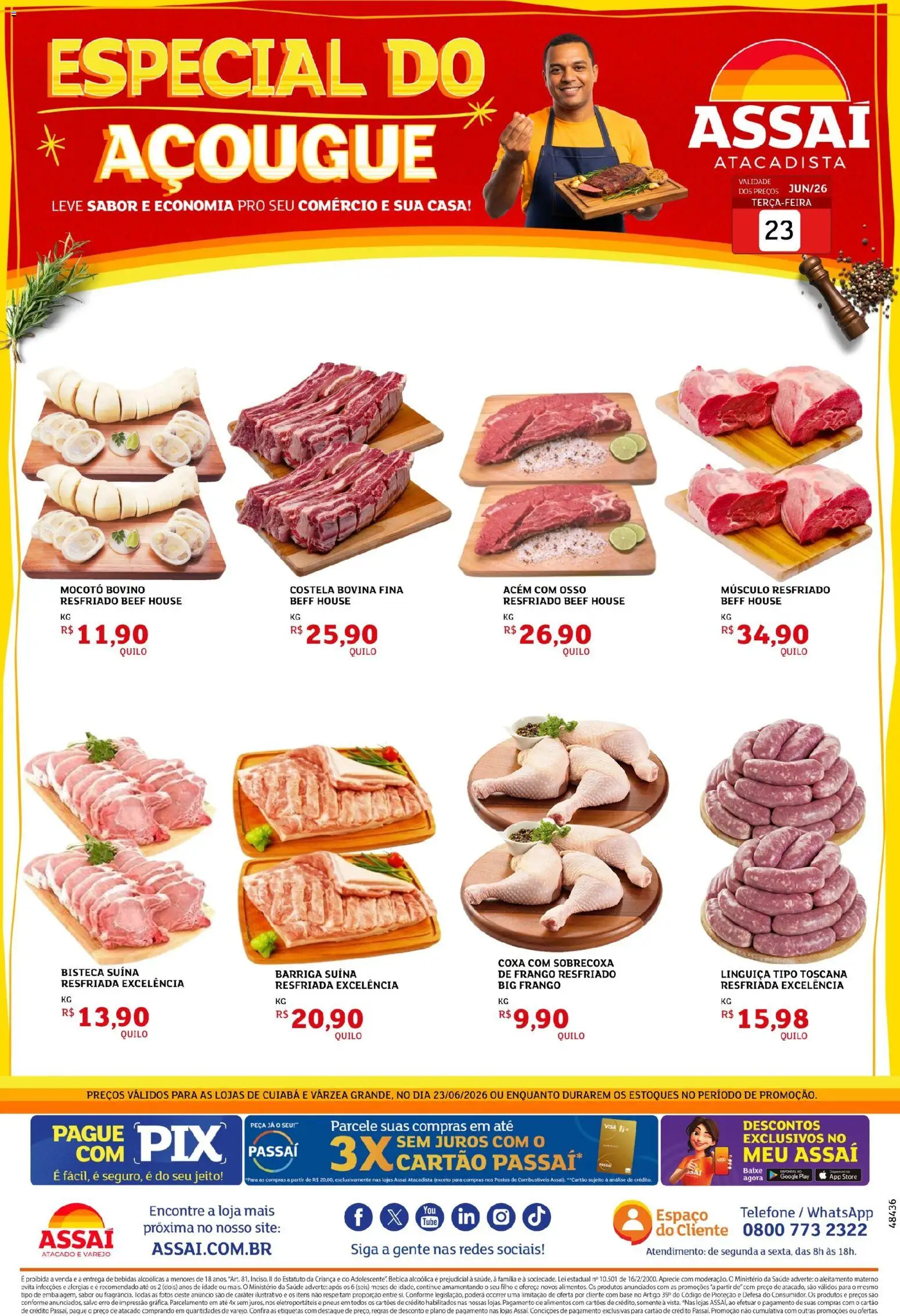 Pré-Visualização do folheto "Assaí Atacadista ofertas - MT" da loja Assaí Atacadista válido a partir de 23/06/2026