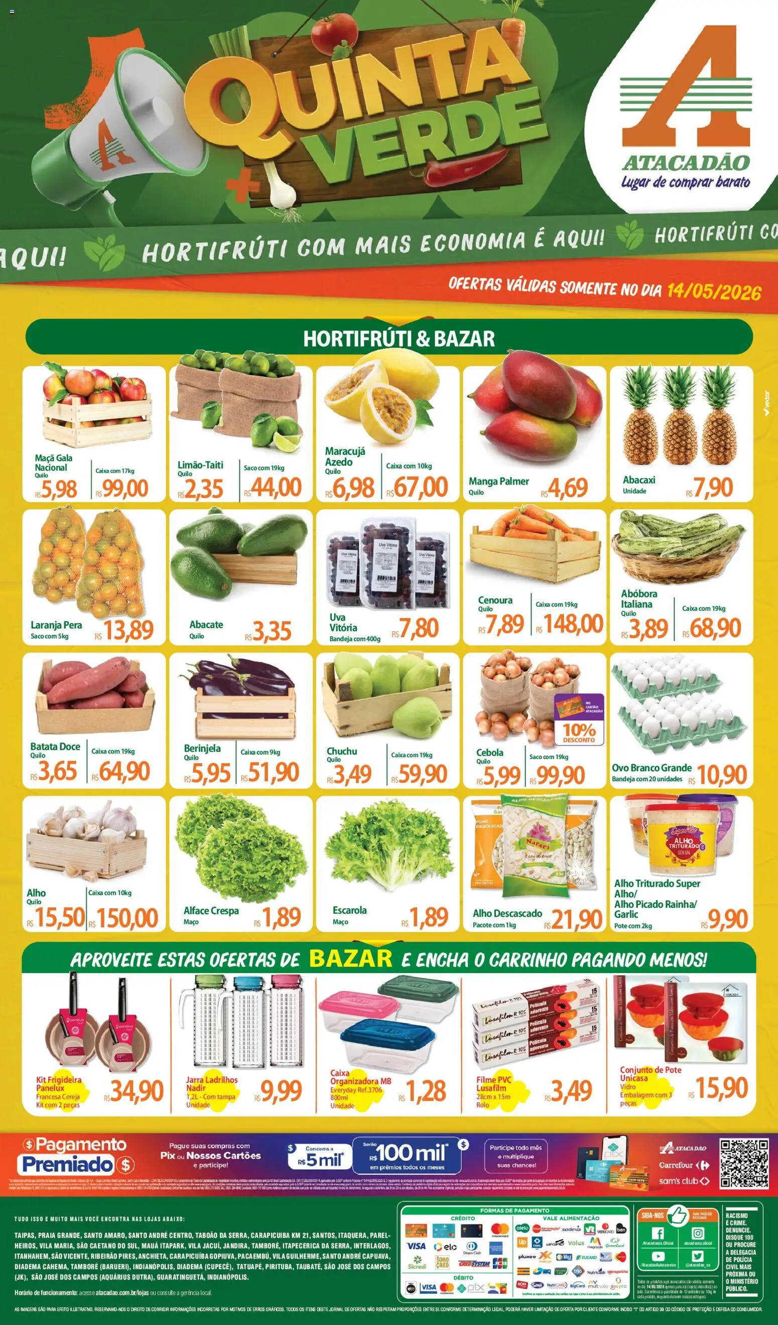 Pré-Visualização do folheto "Atacadão ofertas - SP" da loja Atacadão válido a partir de 14/05/2026
