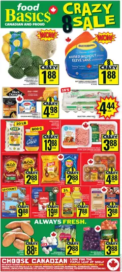 Un aperçu du dépliant Food Basics weekly flyer / circulaire du magasin Food Basics est valide à partir 24 sept. 2026