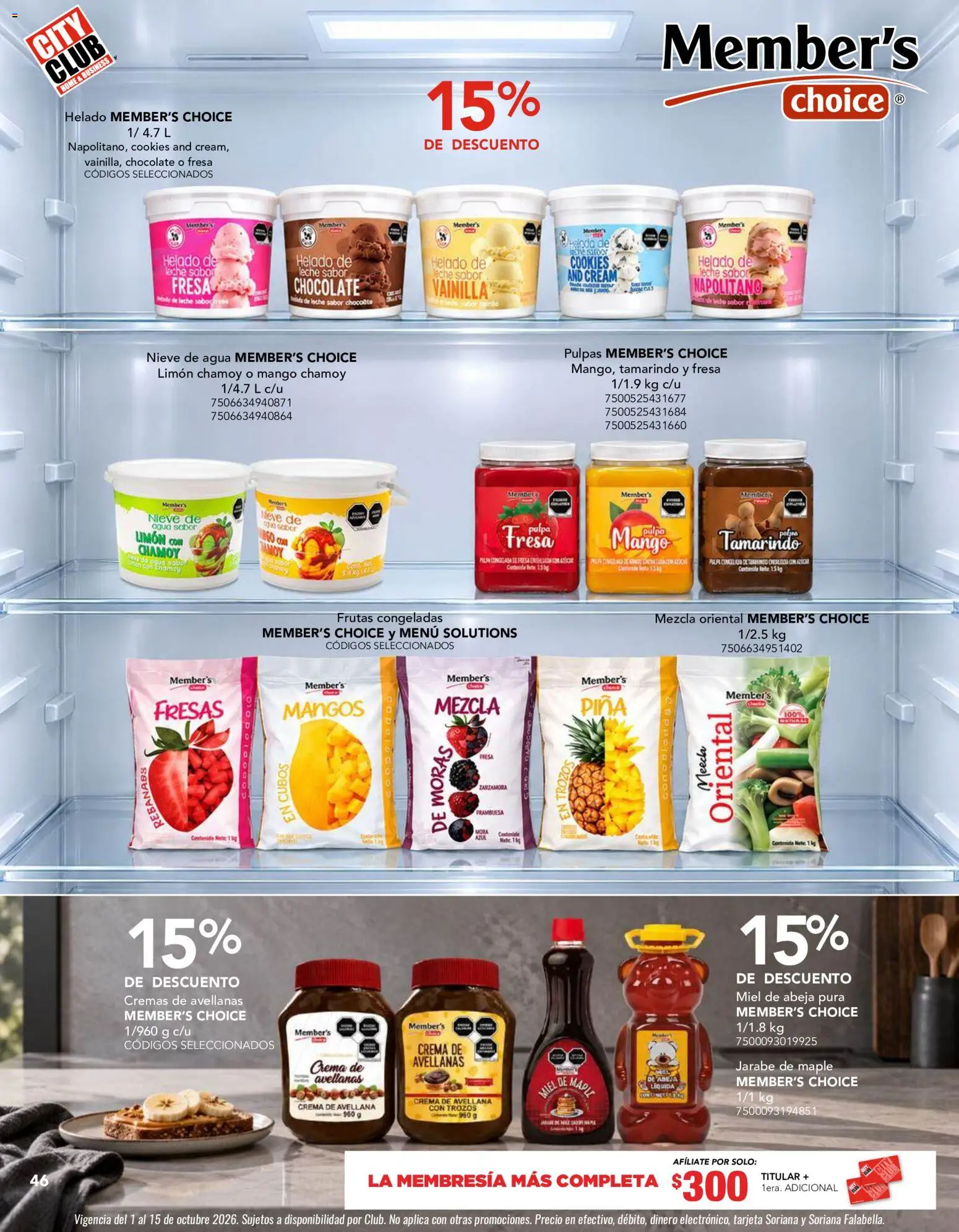 Vista previa las ofertas de la tienda City Club - City Club catálogo desde el 01/10/2026 - Chocolate, Limón, Leche, Crema, Piña, Vainilla, Miel, Jarabe