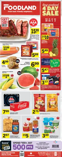 Preview of leaflet Foodland weekly flyer / circulaire from shop Foodland is valid from Jul 30, 2026