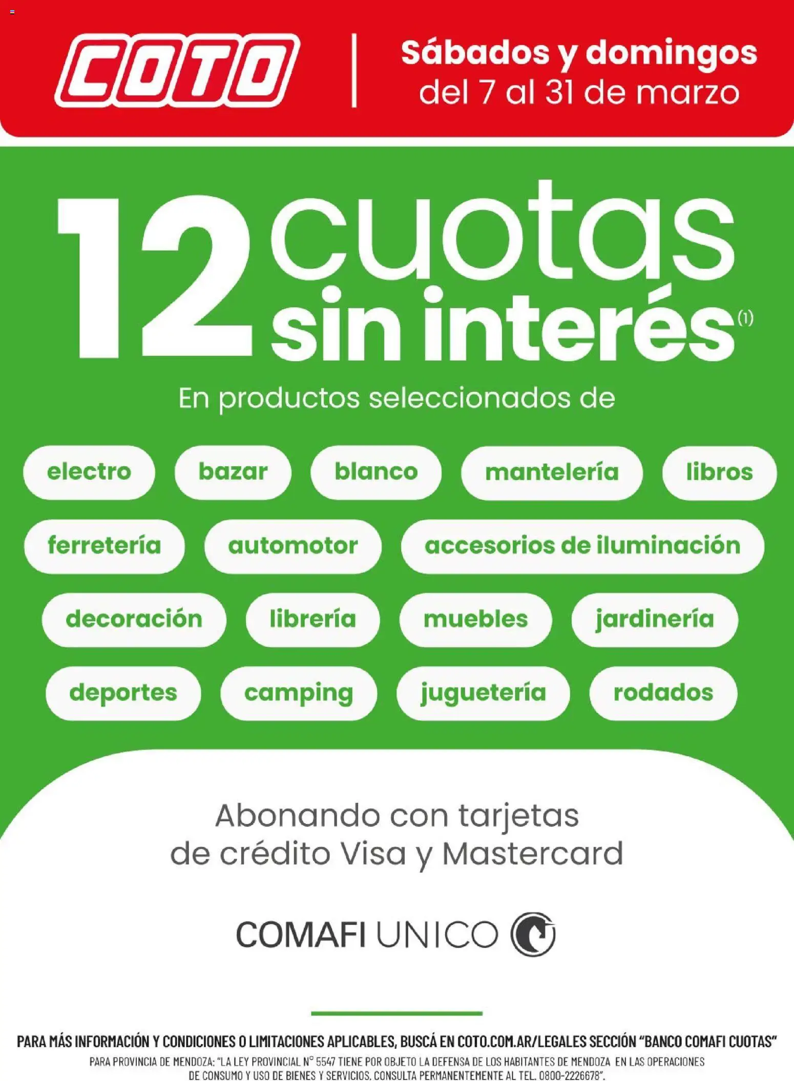 Vista previa del folleto de la tienda Coto válido desde el 07/03/2026 - Banco, Libros, Iluminación, Decoración