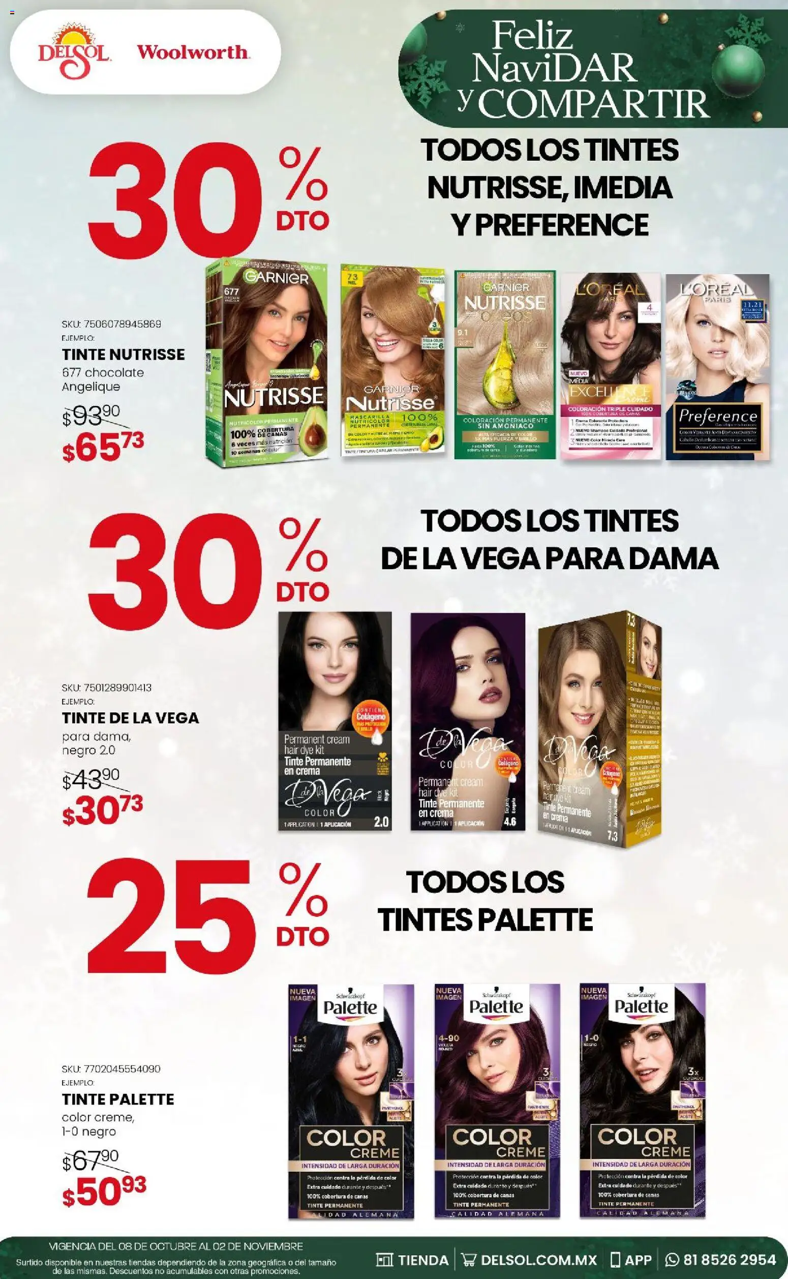 Vista previa las ofertas de la tienda Del Sol y Woolworth - Del Sol y Woolworth - Feliz NaviDar y Compartir desde el 08/10/2026 