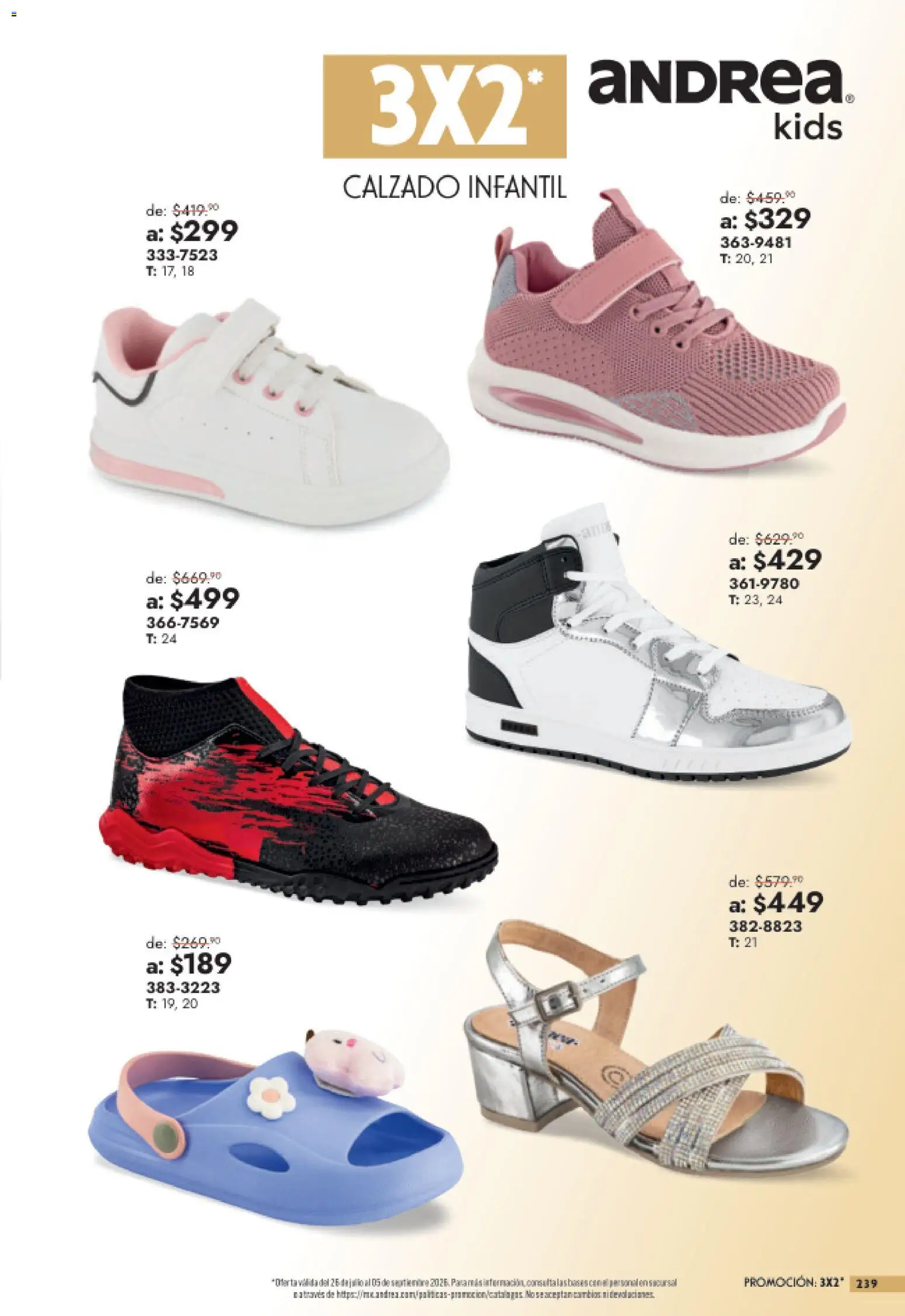 Vista previa las ofertas de la tienda Andrea - Andrea catálogo Outlet desde el 26/07/2026 