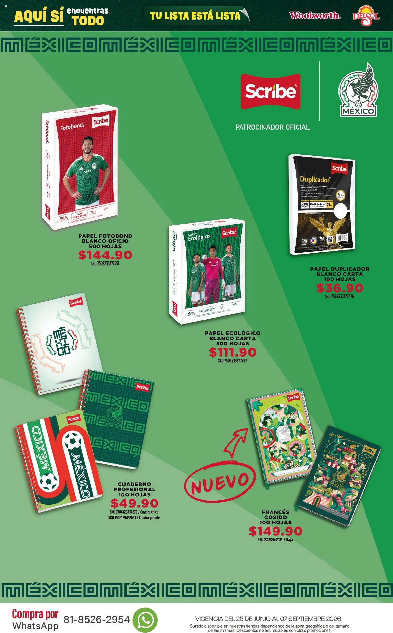Vista previa las ofertas de la tienda Del Sol y Woolworth - Del Sol y Woolworth catálogo Back To School desde el 25/06/2026 